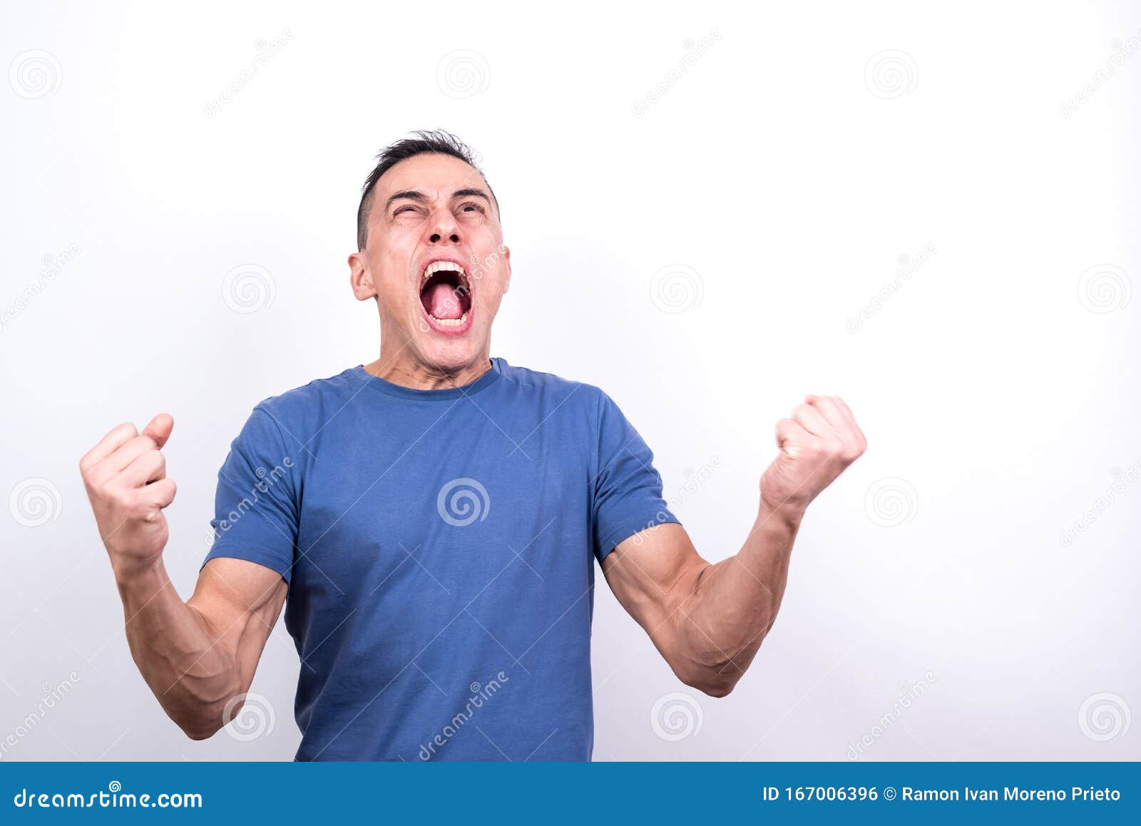Hysterical man stock photo. Image of single, screaming 167006396