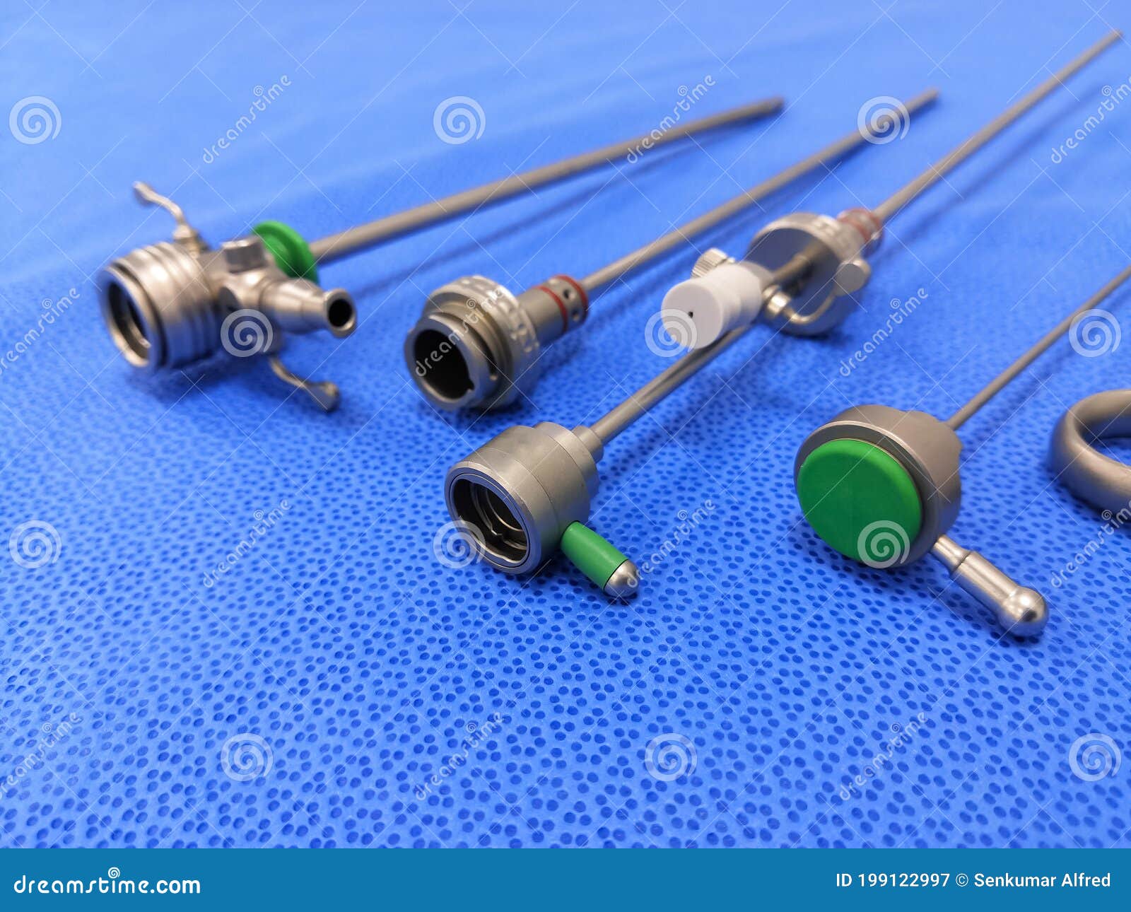 Hysteroscopy Surgical Instruments Set Stock Image Image of