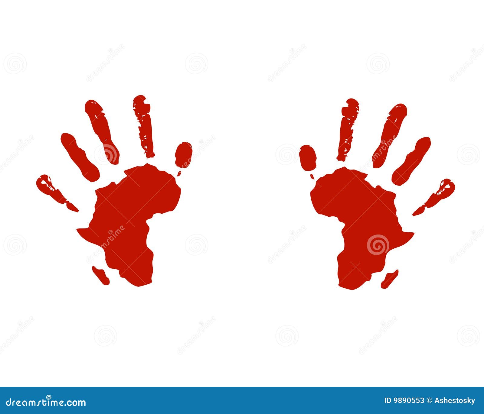 Hände von Afrika helfen Social. Vektorabbildung der Hand druckt mit Afrika-Kartenschattenbild als Werbung für Nutzengebrauch in Richtung zu den afrikanischen Leuten, Verstand zu helfen und zu verschieben