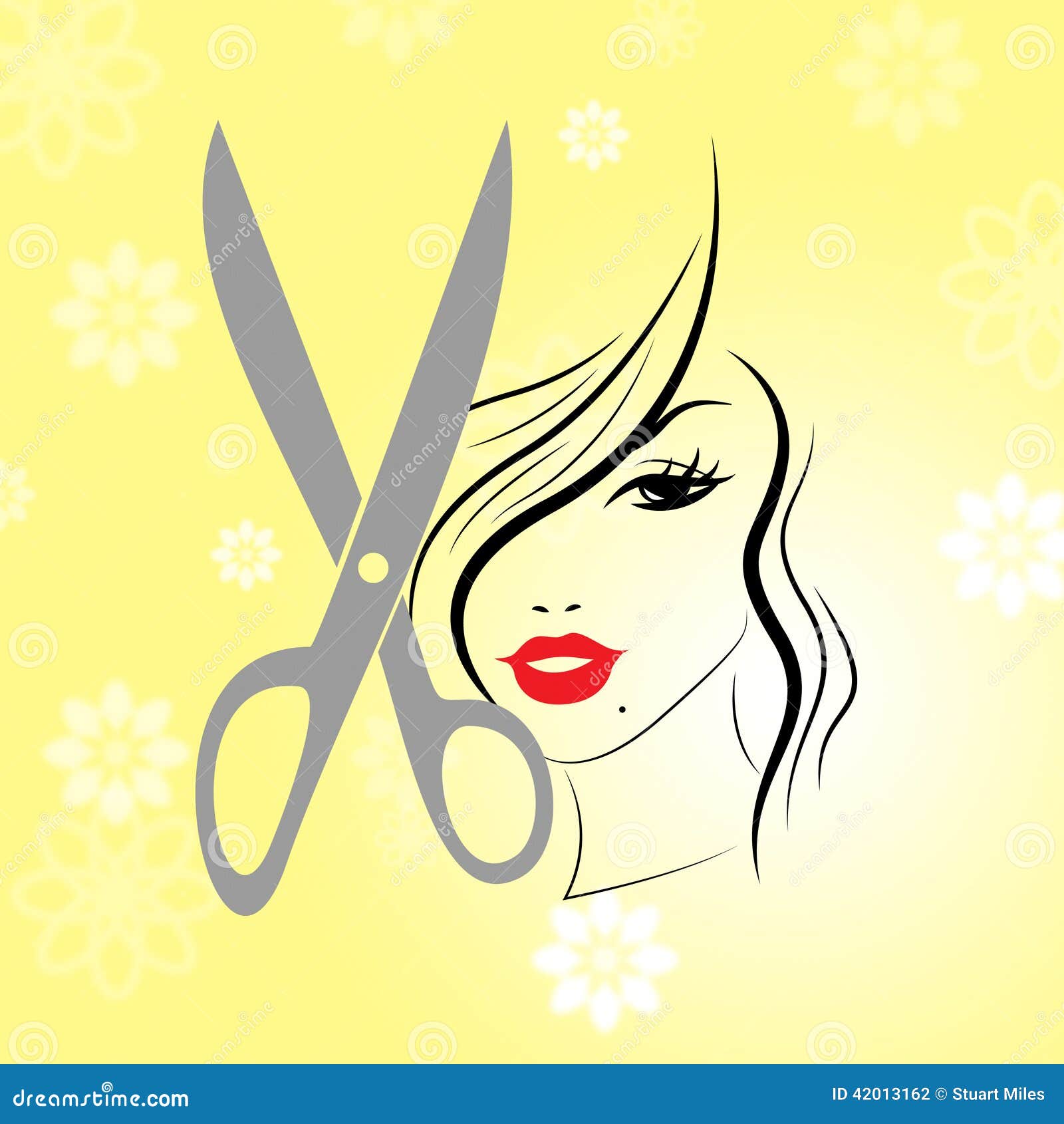 I Capelli Di Taglio Di Capelli Mostrano Il Lavoro Di Parrucchiere Person  and Hairstylist Illustrazione di Stock - Illustrazione di forbici, salone:  42013162