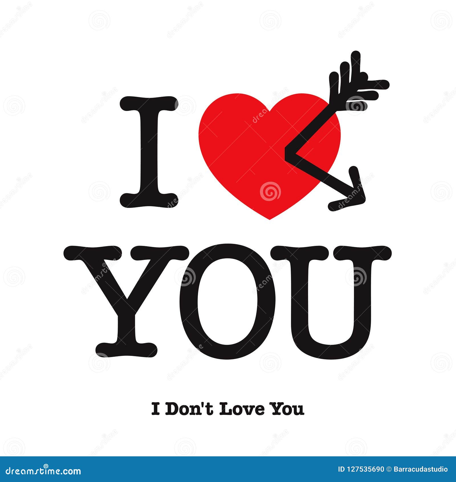 I don`t love you. stock vector. Illustration of feeling 127535690