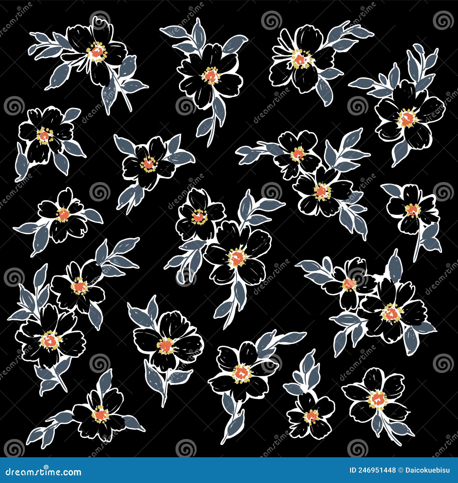 Abstract and Impressive Cute Flower Material, Stock Vector