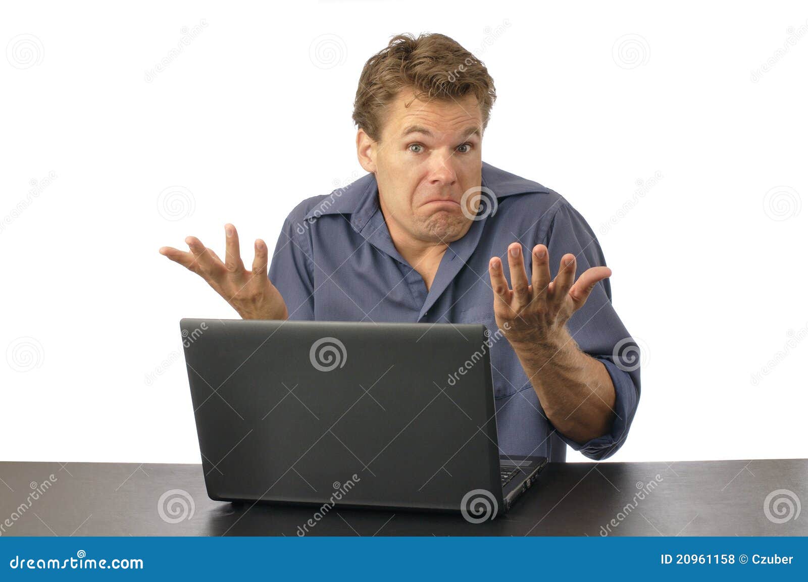 I have no idea stock photo. Image of adult, computer - 20961158