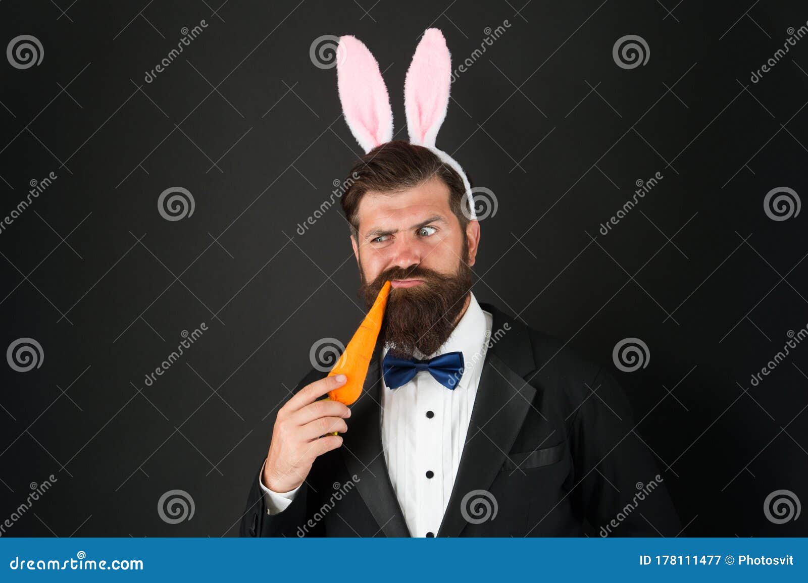 Prison suit rabbit man