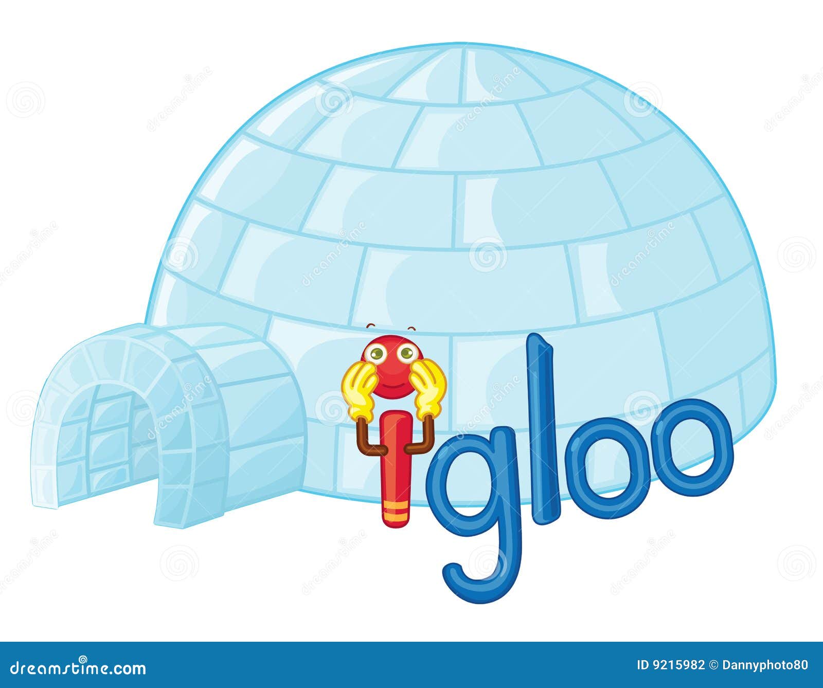 I for igloo stock illustration. Illustration of blue, igloo - 9215982