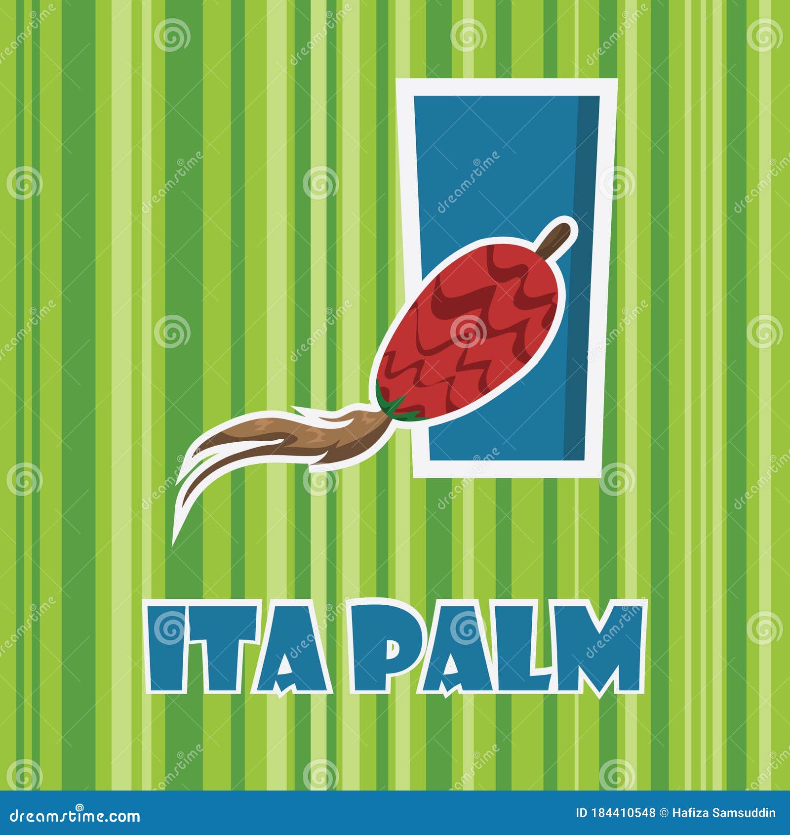 i for ita palm.   decorative background 