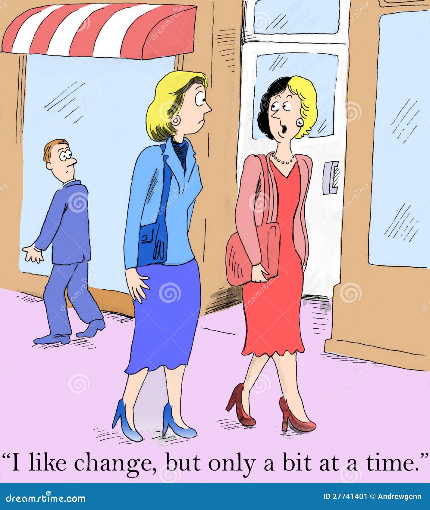 I Like Change, but only a Little Bit Stock Illustration Illustration of cartoon, averse 27741401