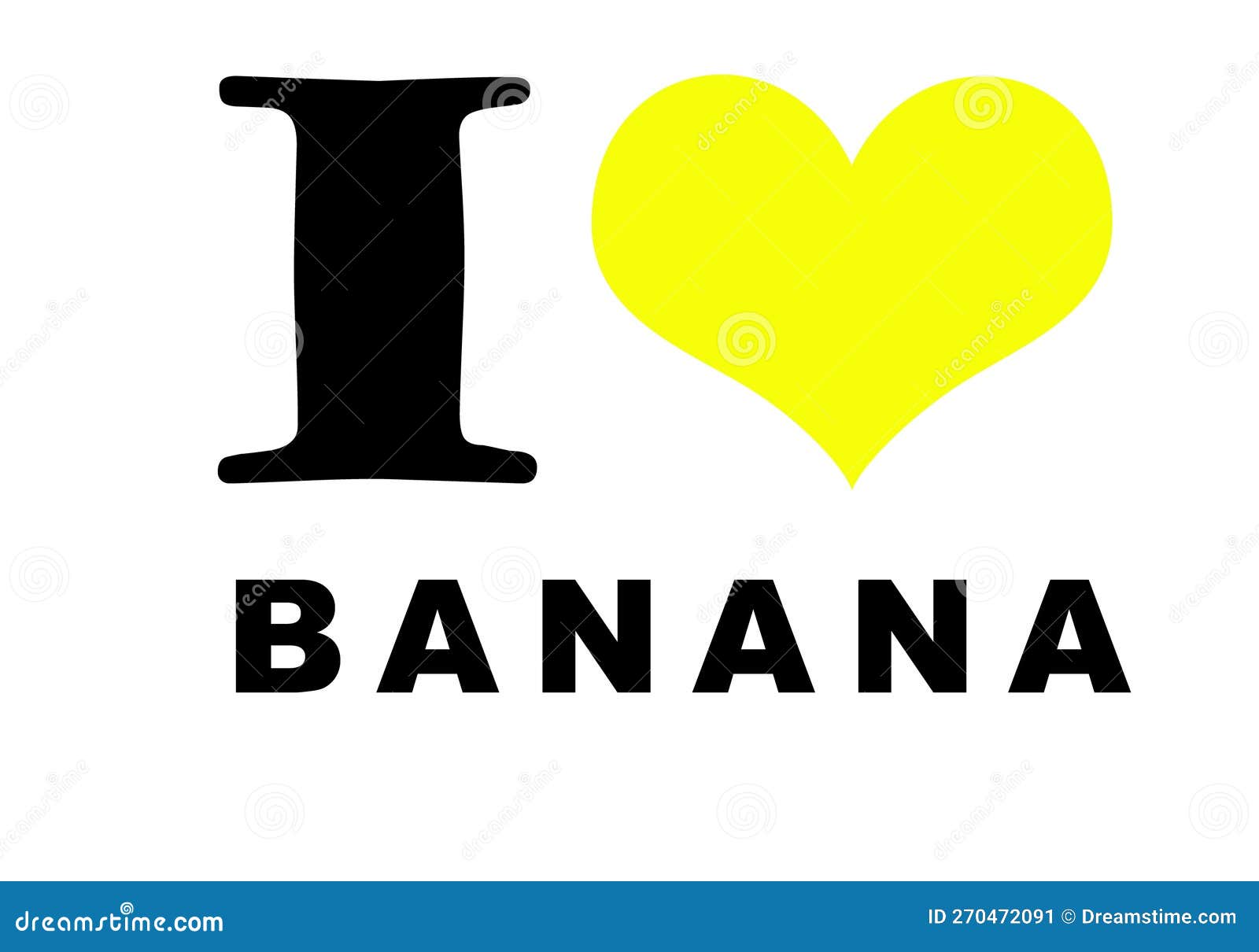 I love banana text stock illustration. Illustration of food 270472091