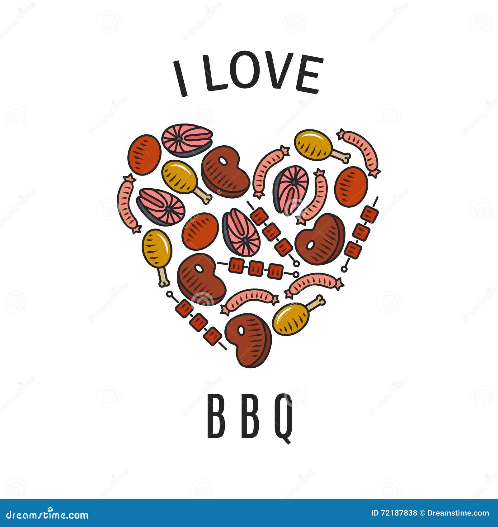 Ruwe olie Alfabetische volgorde Durf I love BBQ icons stock vector. Illustration of style - 72187838