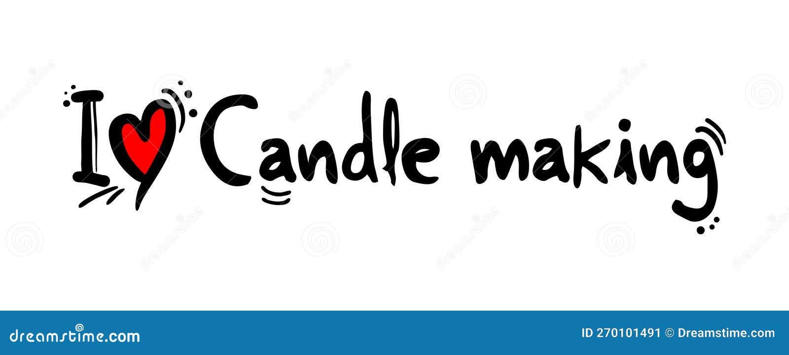 I love Candle making stock vector. Illustration of creative 270101491