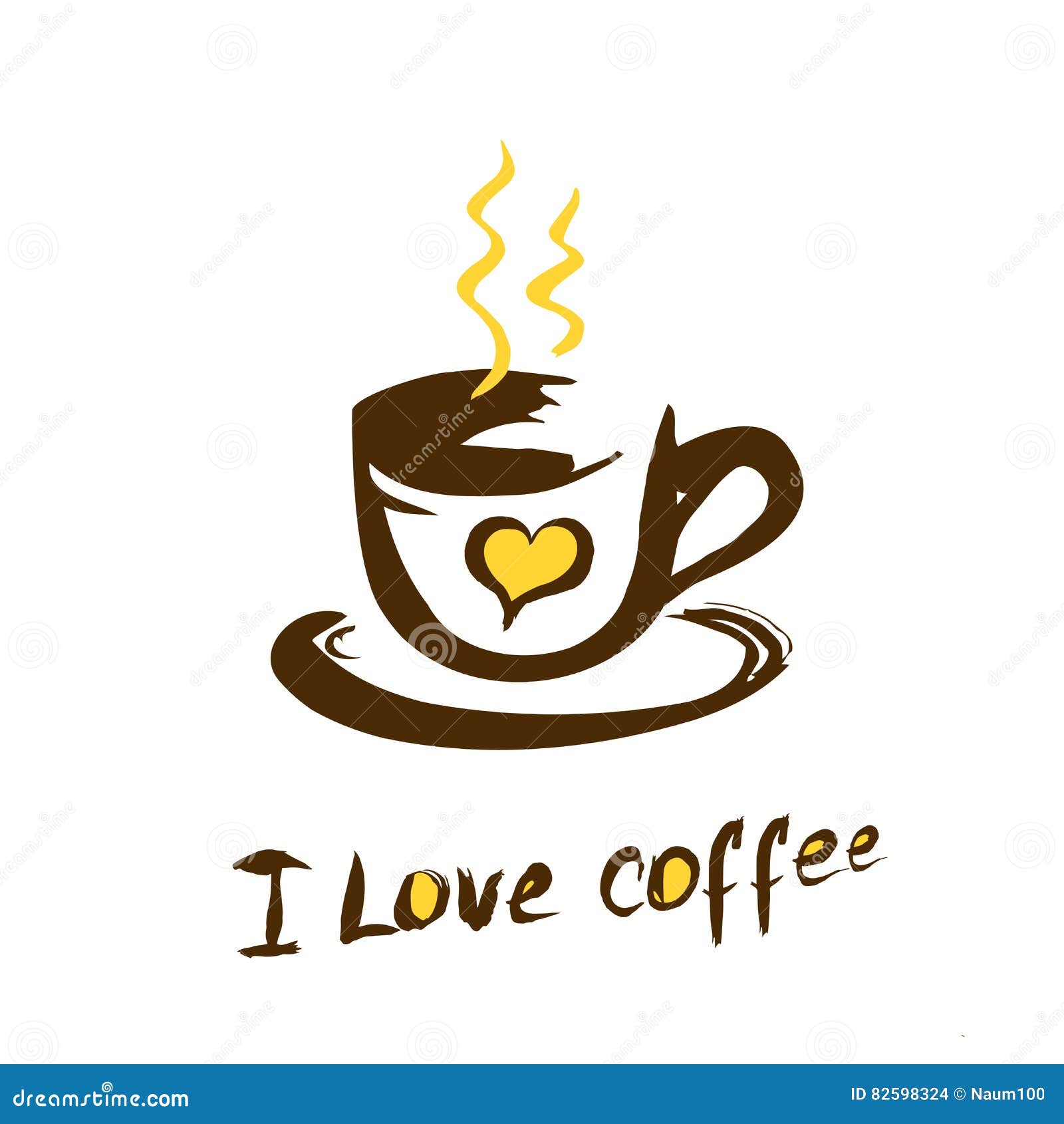 Coffee lover handwritten lettering poster Vector Image