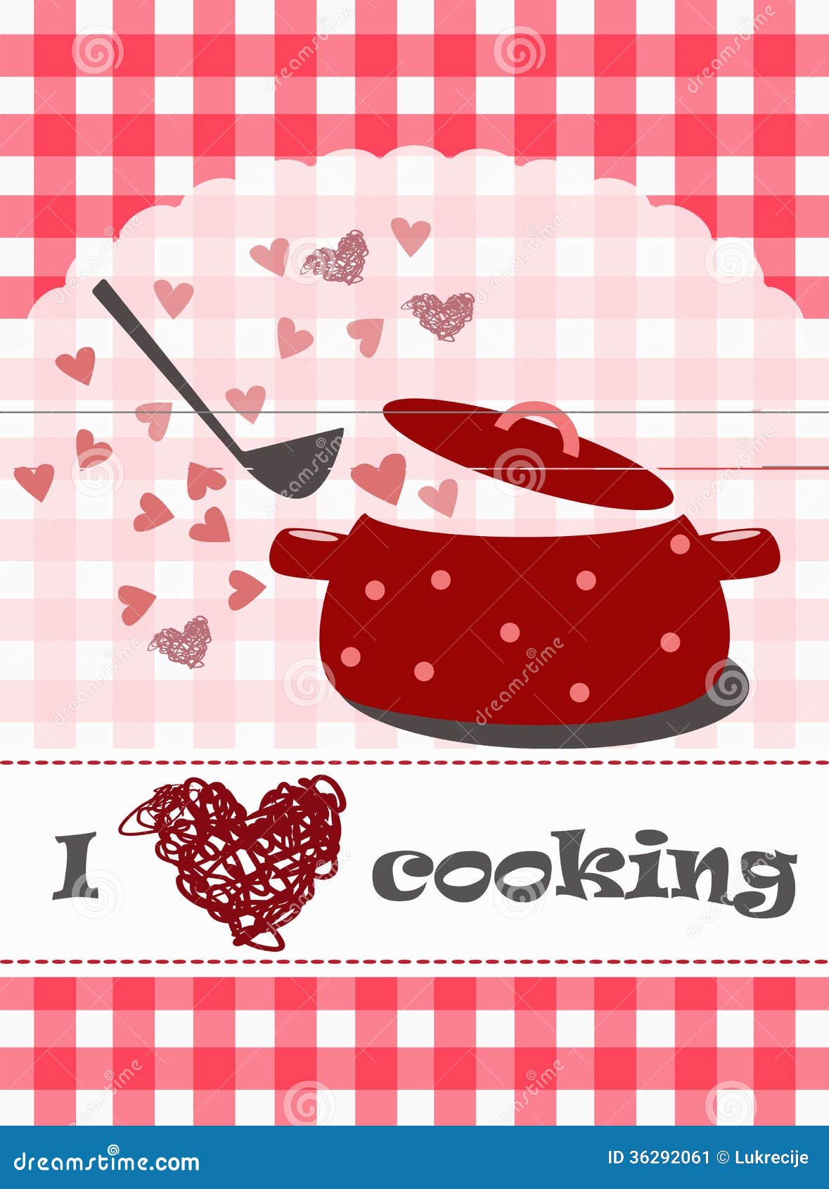 I love cooking concept stock vector. Illustration of frame 36292061