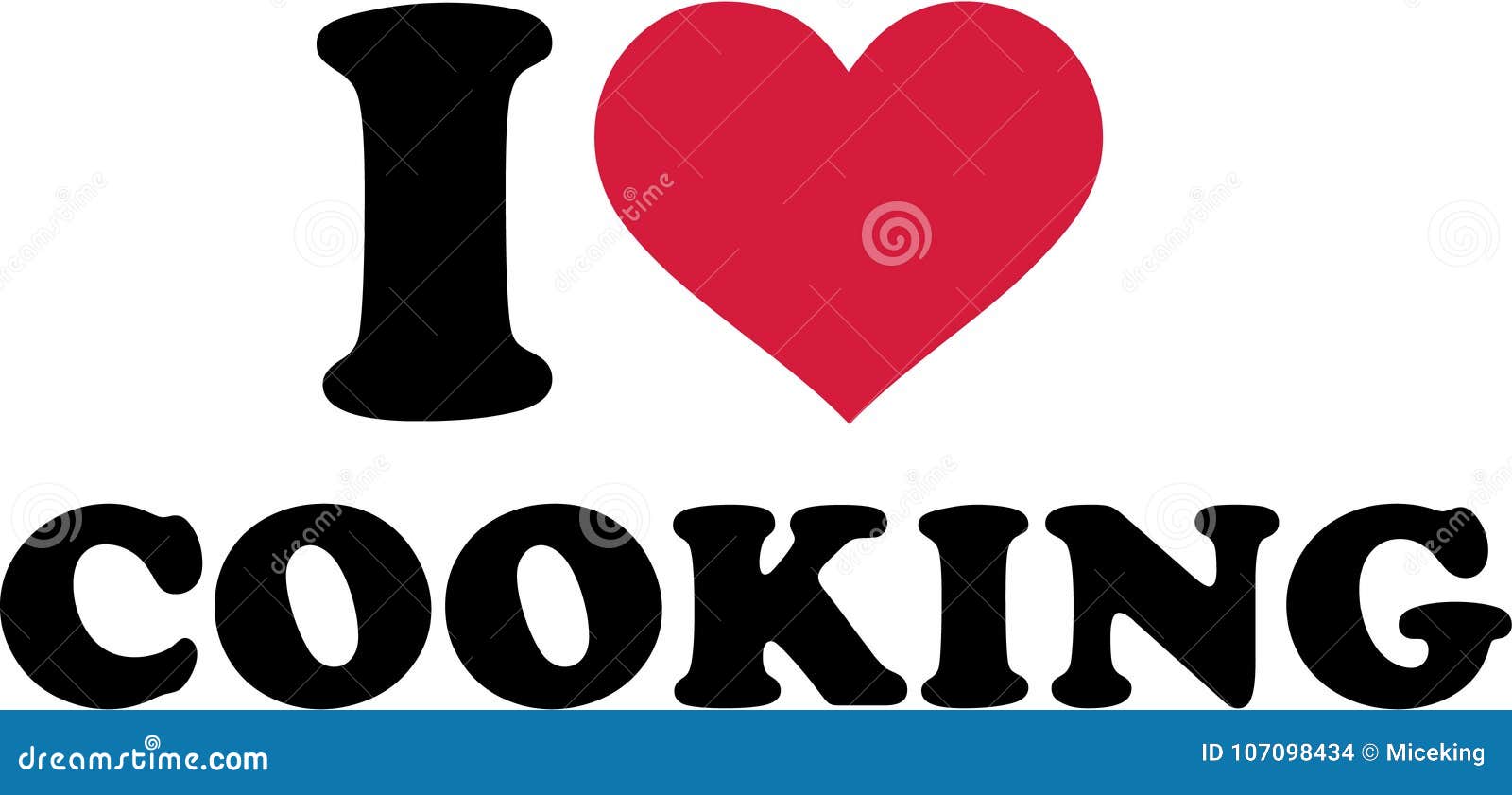I Love Cooking stock vector. Illustration of isolated 107098434