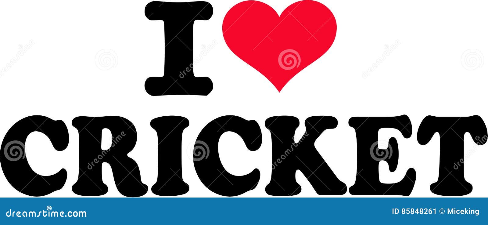 I love Cricket stock vector. Illustration of vector, score 85848261