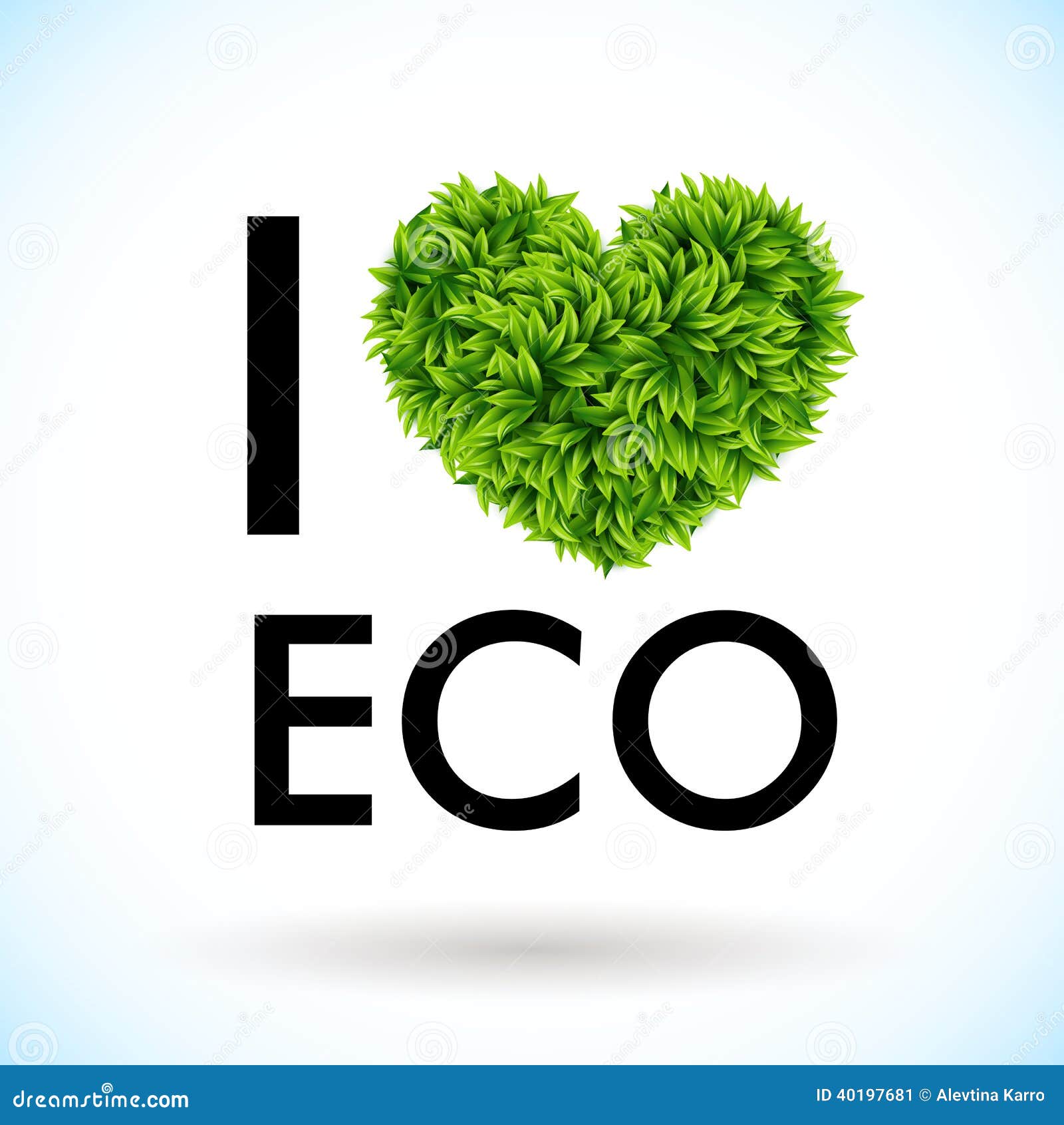 kim beskytte Dinkarville I Love Eco. Heart Made of Leaves. Vector Illustration. Stock Vector -  Illustration of environmental, creative: 40197681