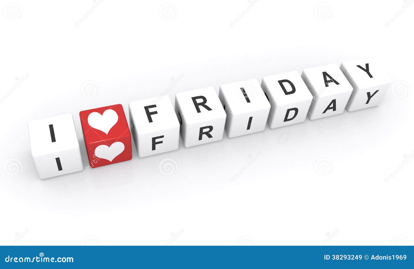 I love Friday sign stock image. Image of letters, blocks - 38293249