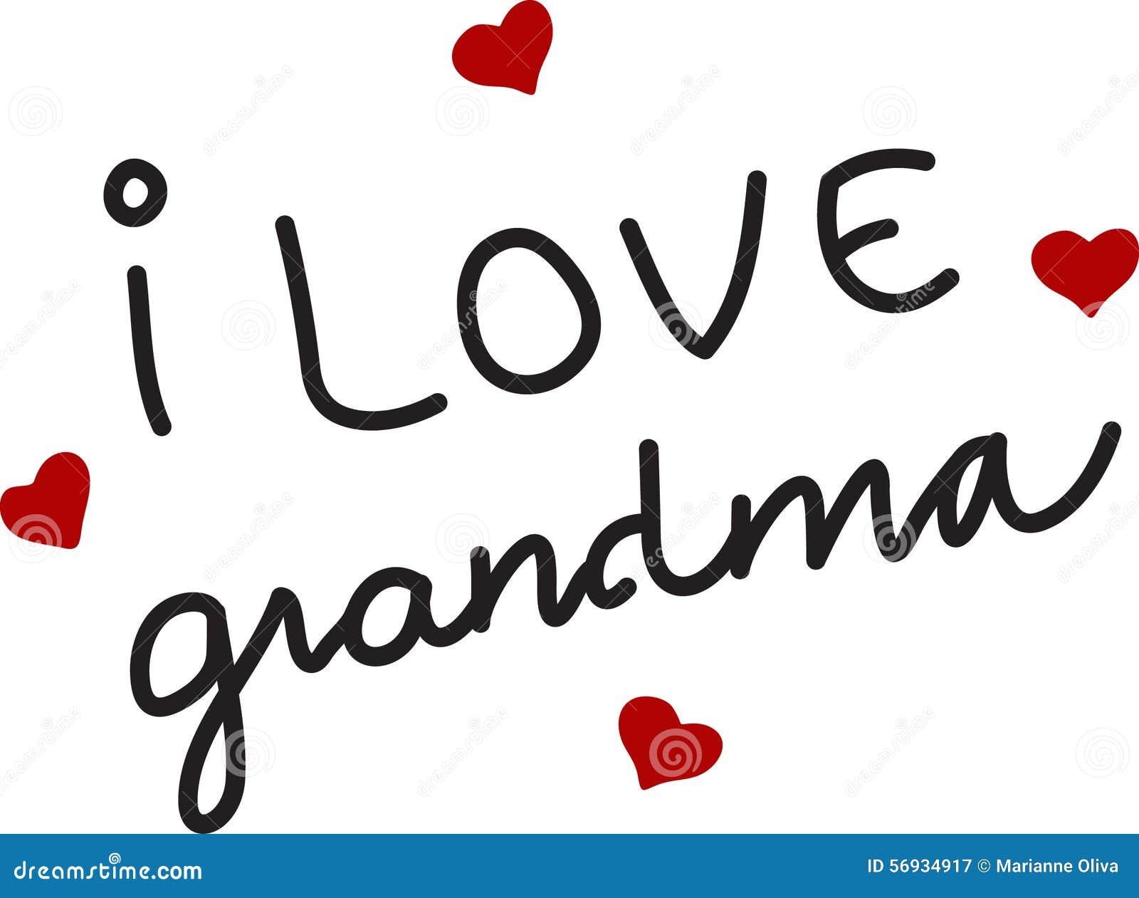 I Love Grandma stock vector. Illustration of holiday ...