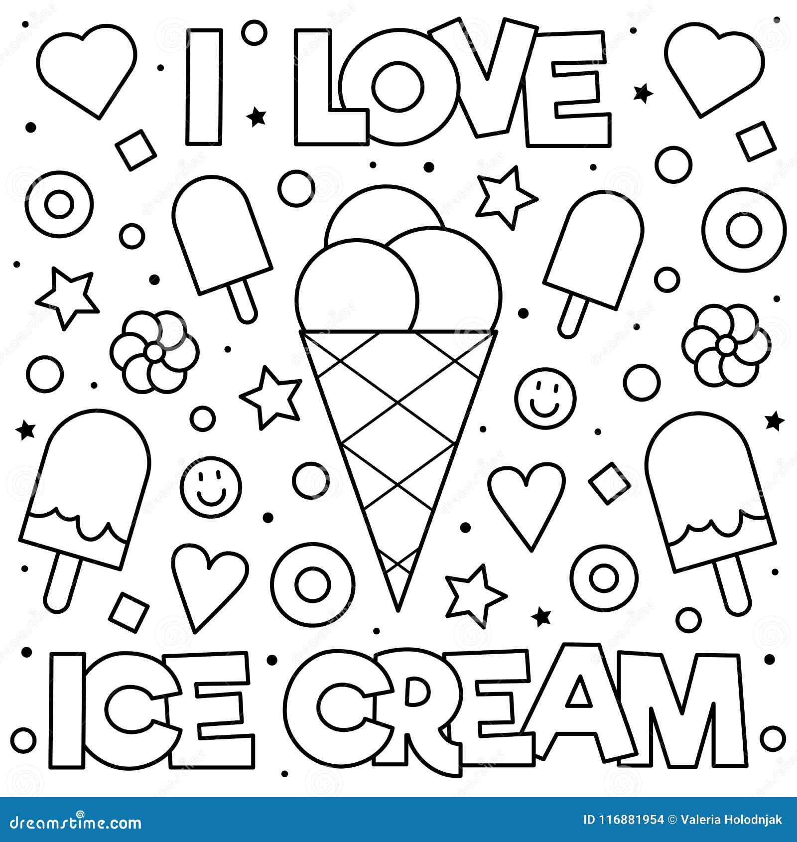 Coloring Pages Unicorn Ice Cream : Cute Unicorn With Ice Cream Cone