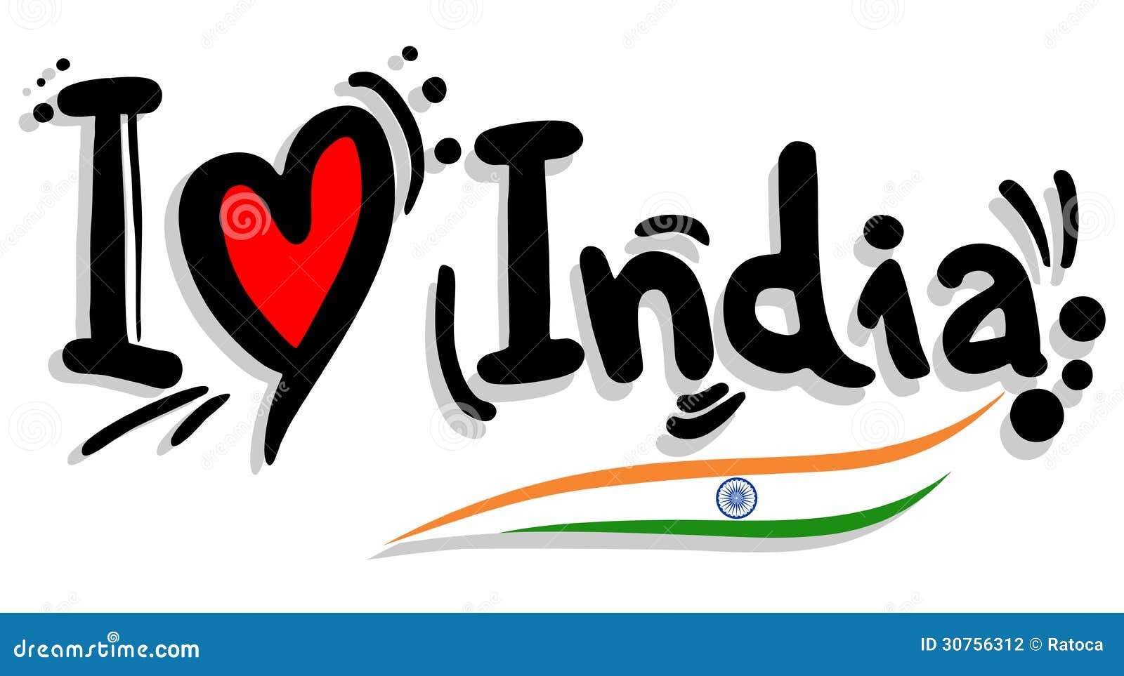 I love India stock vector. 