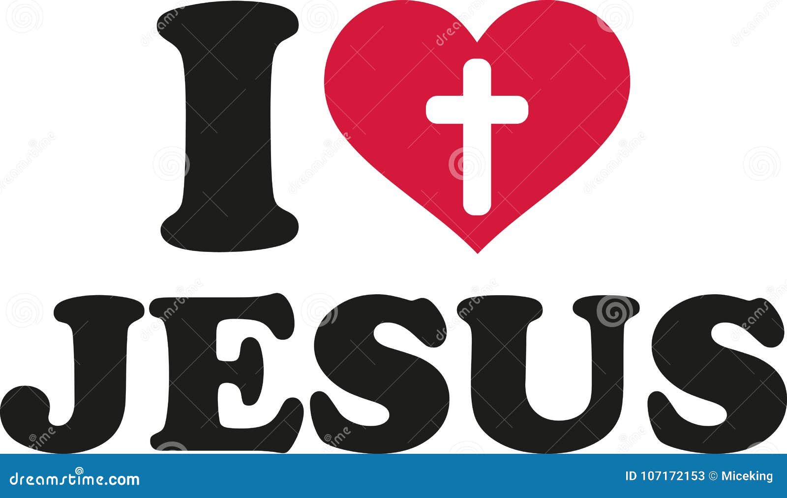 I love jesus with cross stock vector. Illustration of christ ...
