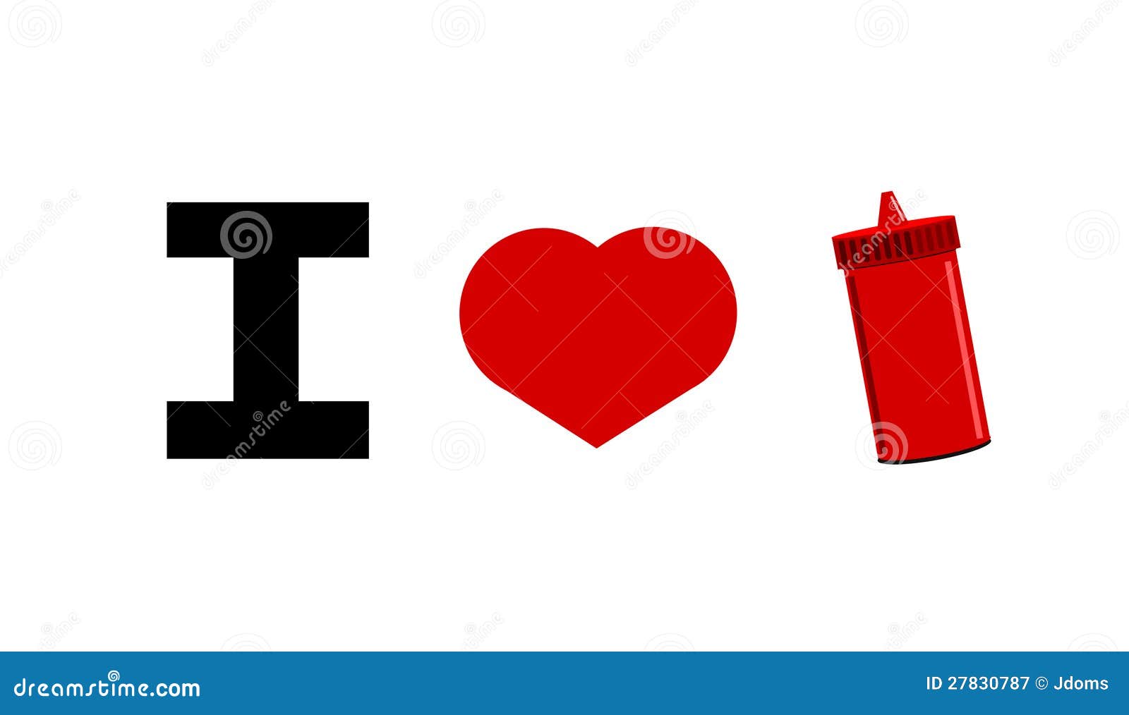 I love ketchup stock vector. Illustration of tomato, bumper 27830787