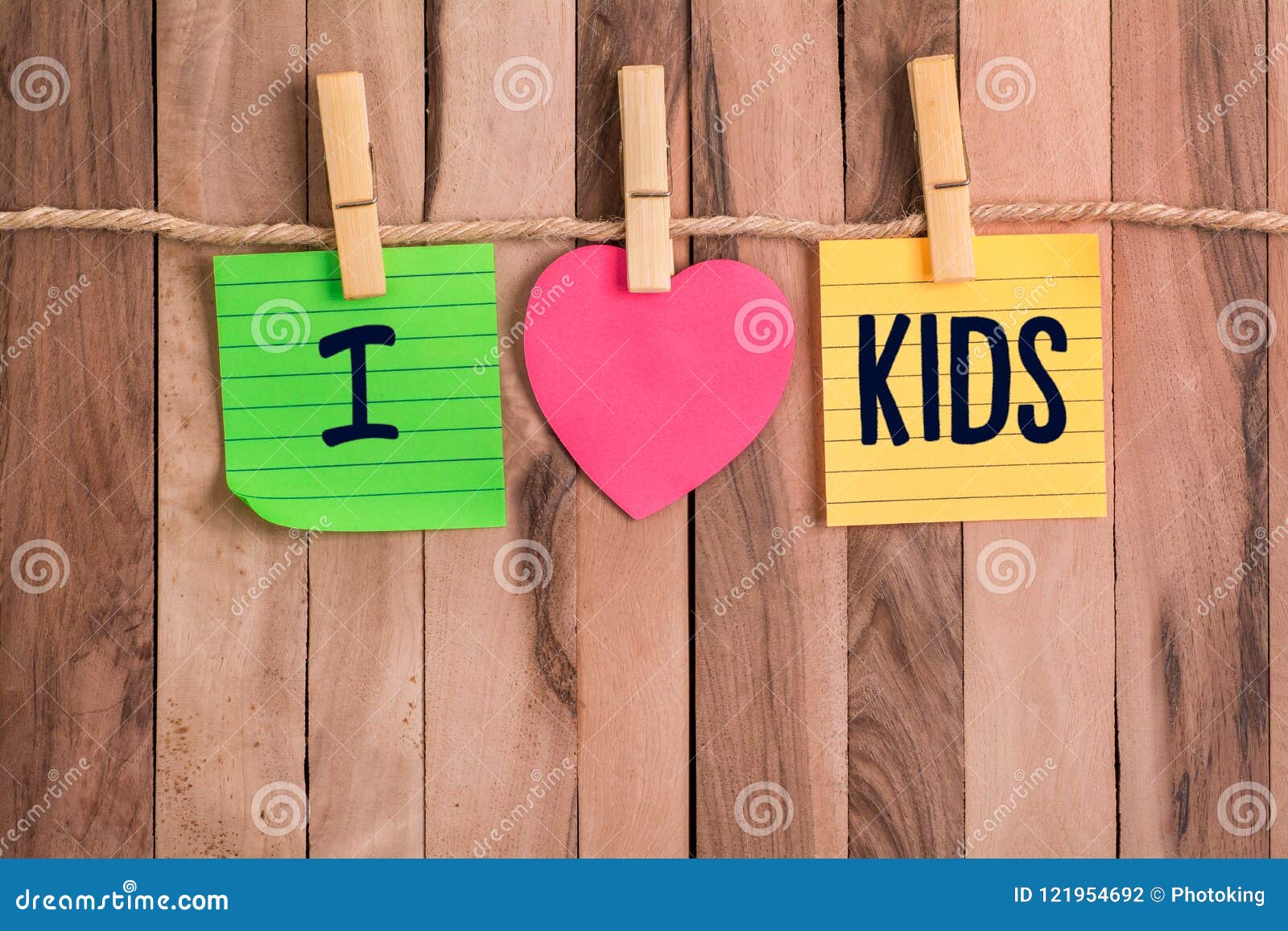 I Love Kids Heart Shaped Note Stock Photo - Image of ideas, inscriptions:  121954692