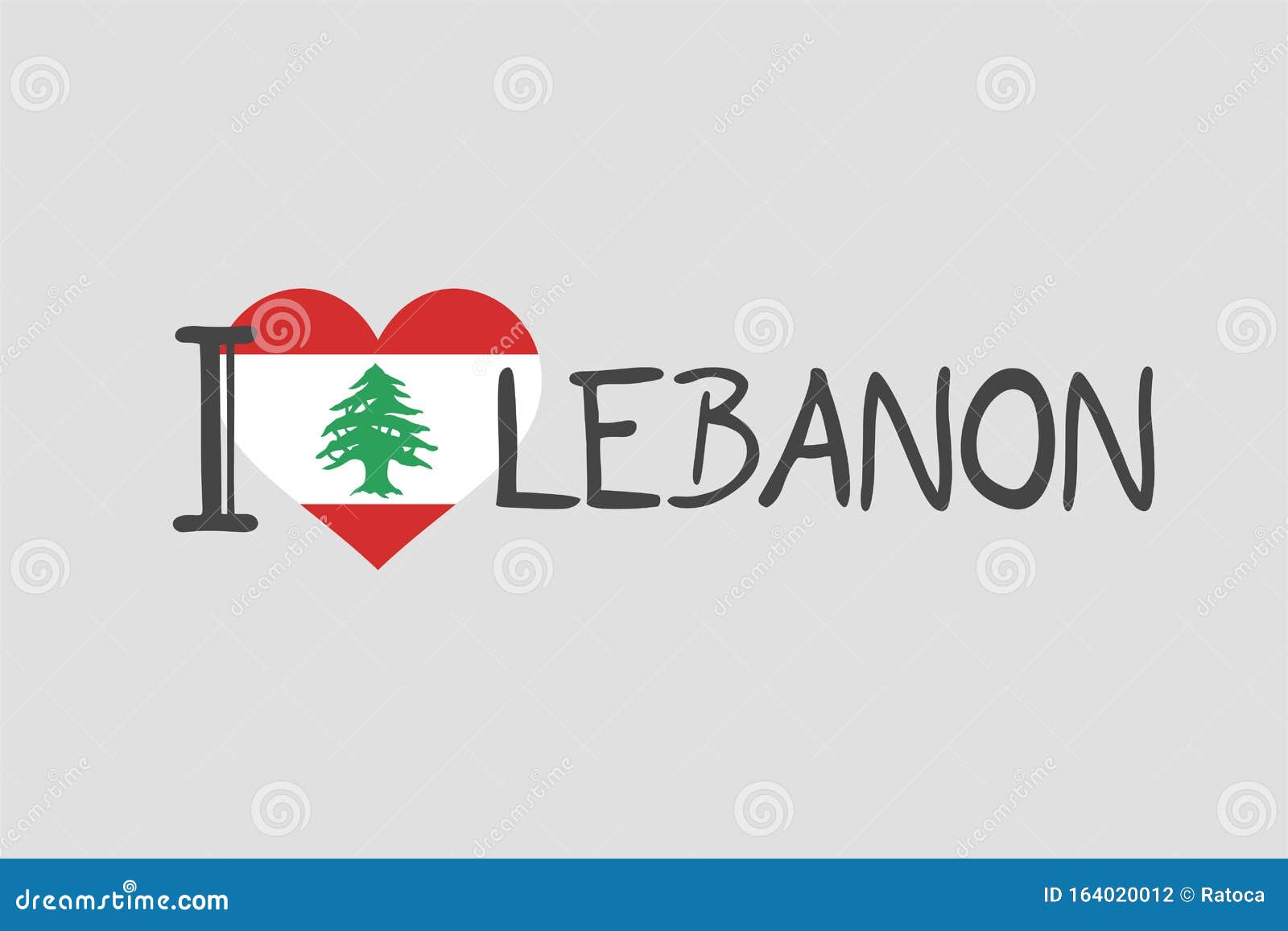 I love Lebanon symbol stock vector. Illustration of lebanese - 164020012