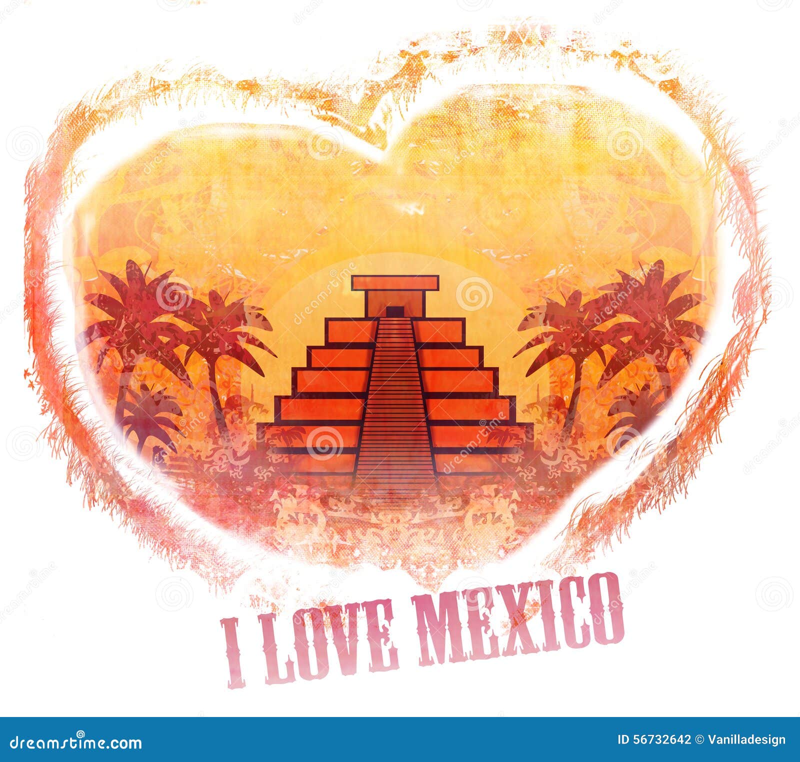 I Love Mexico design stock illustration. Illustration of culture - 56732642