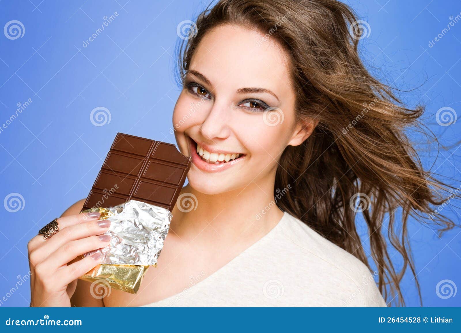I love my chocolate. stock photo. Image of dessert, beauty 26454528