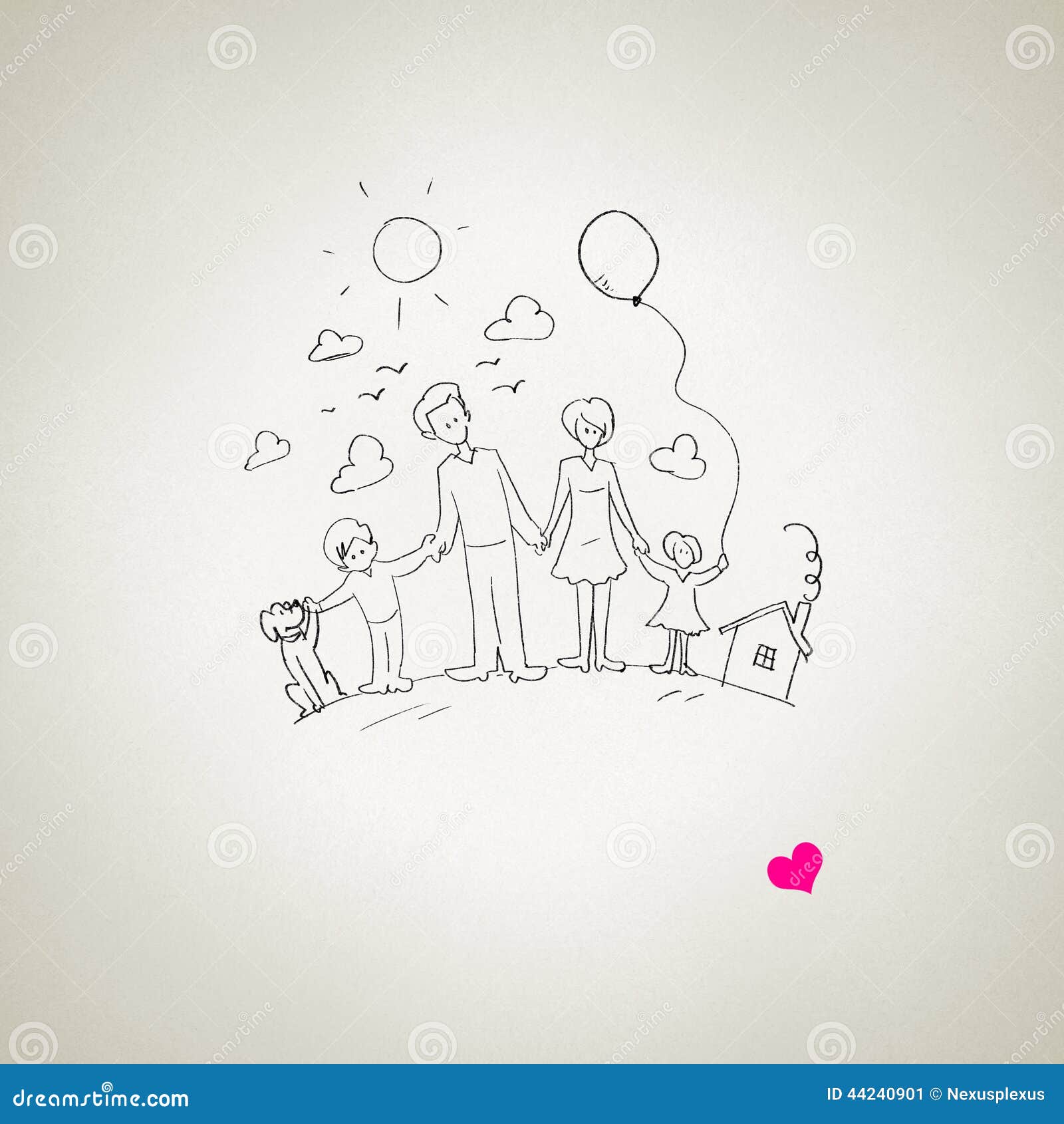 I love my family stock illustration. Illustration of daughter - 44240901