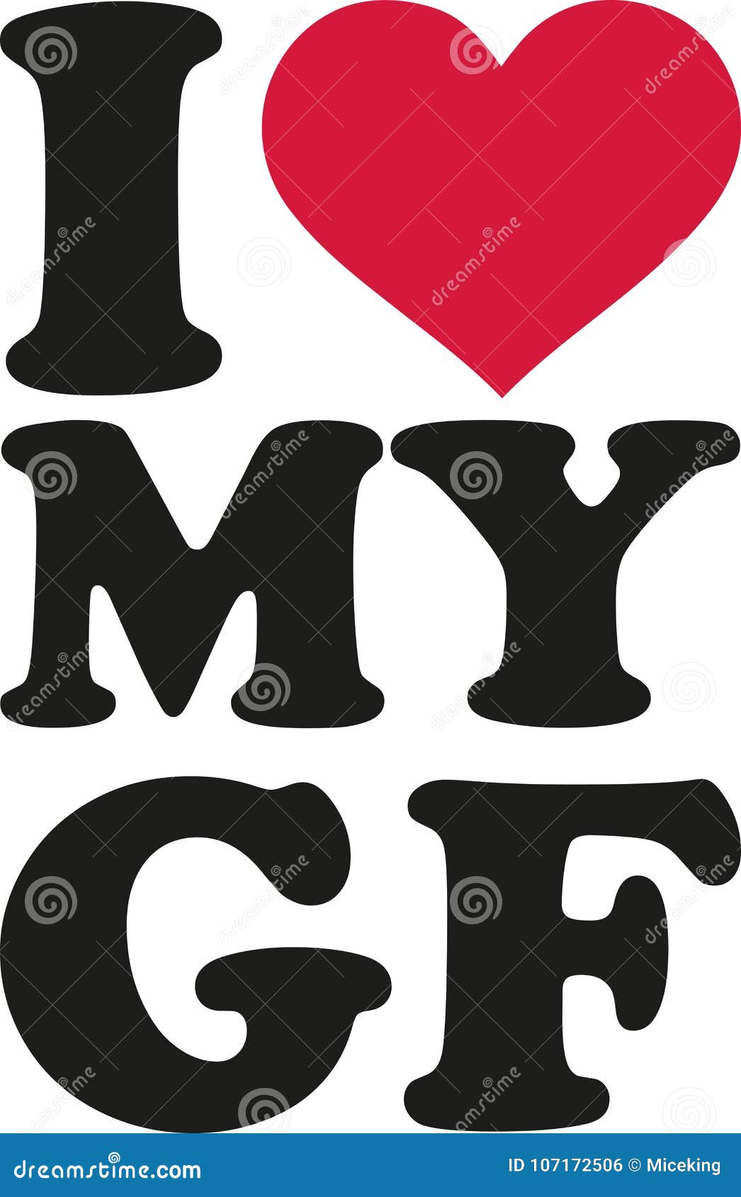 I love my gf stock vector. Illustration of couple, relationship ...