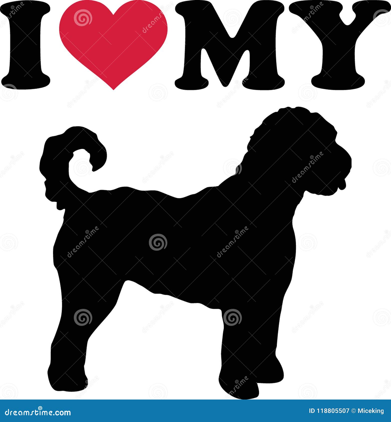 Download I Love My Goldendoodle Silhouette Stock Vector ...