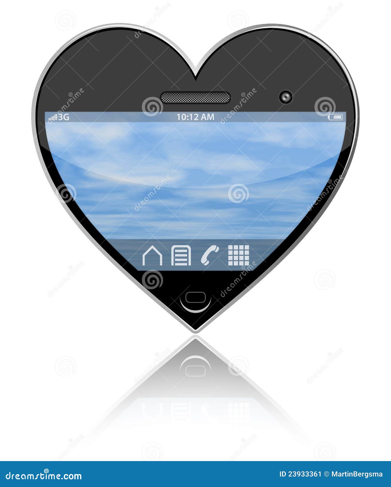 I love my smartphone stock illustration. Illustration of connection