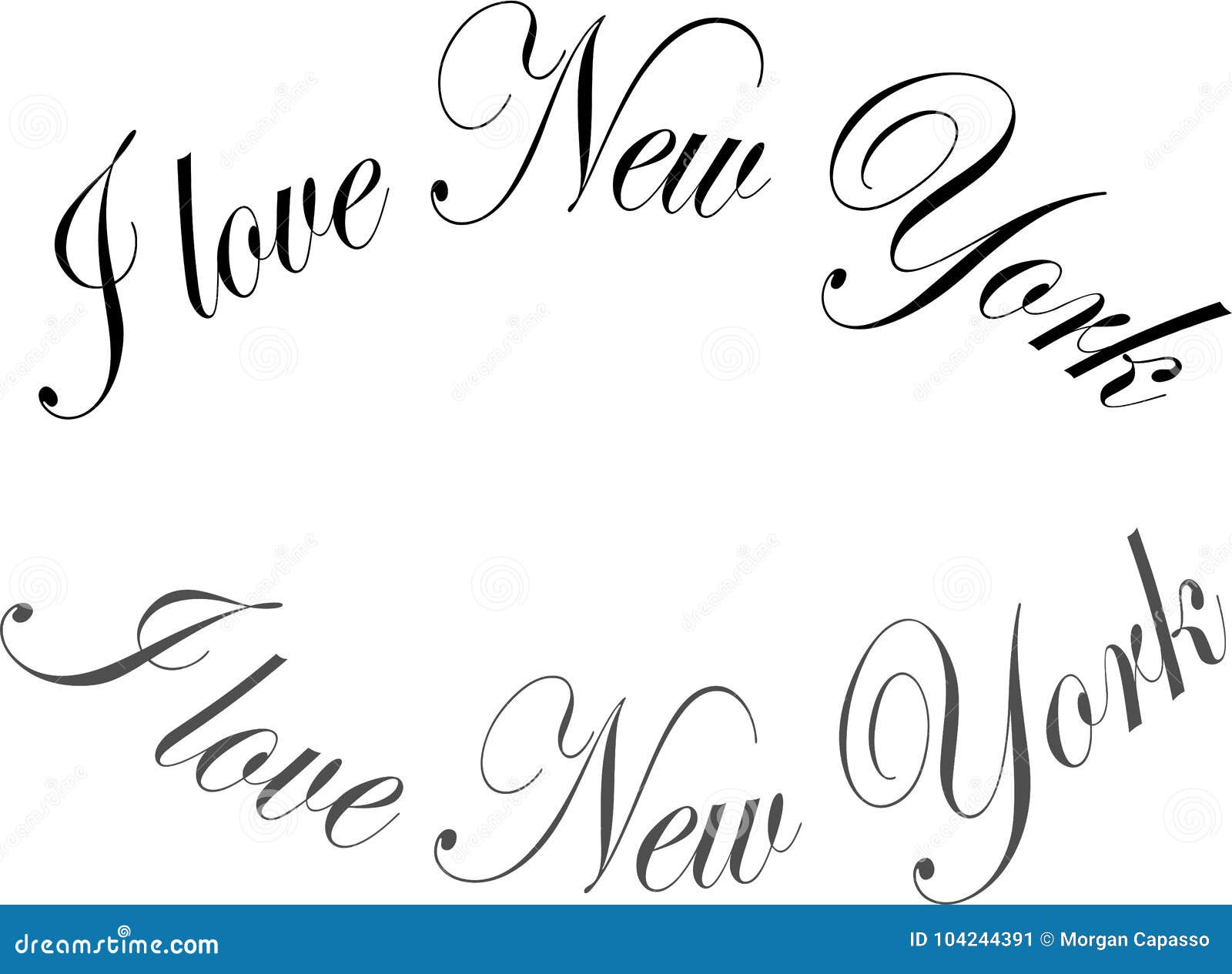 I Love New York text sign. stock vector. Illustration of ...