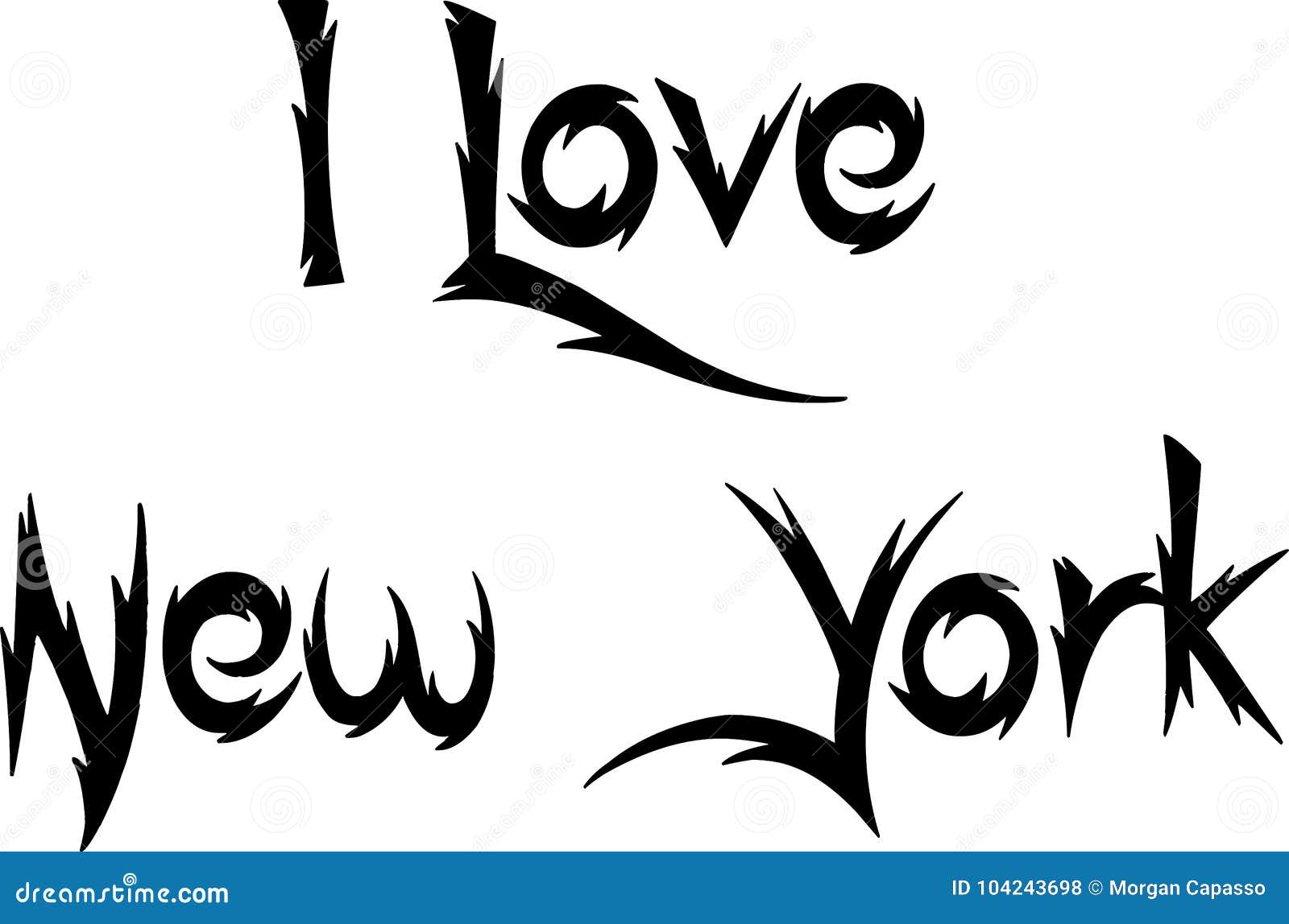 Download I Love New York text sign. stock vector. Illustration of path - 104243698