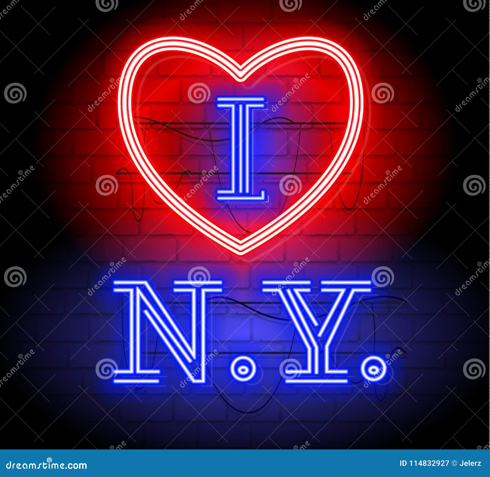 Download I Love NY Letter For Design And Decoration.Neon Style Sign ...