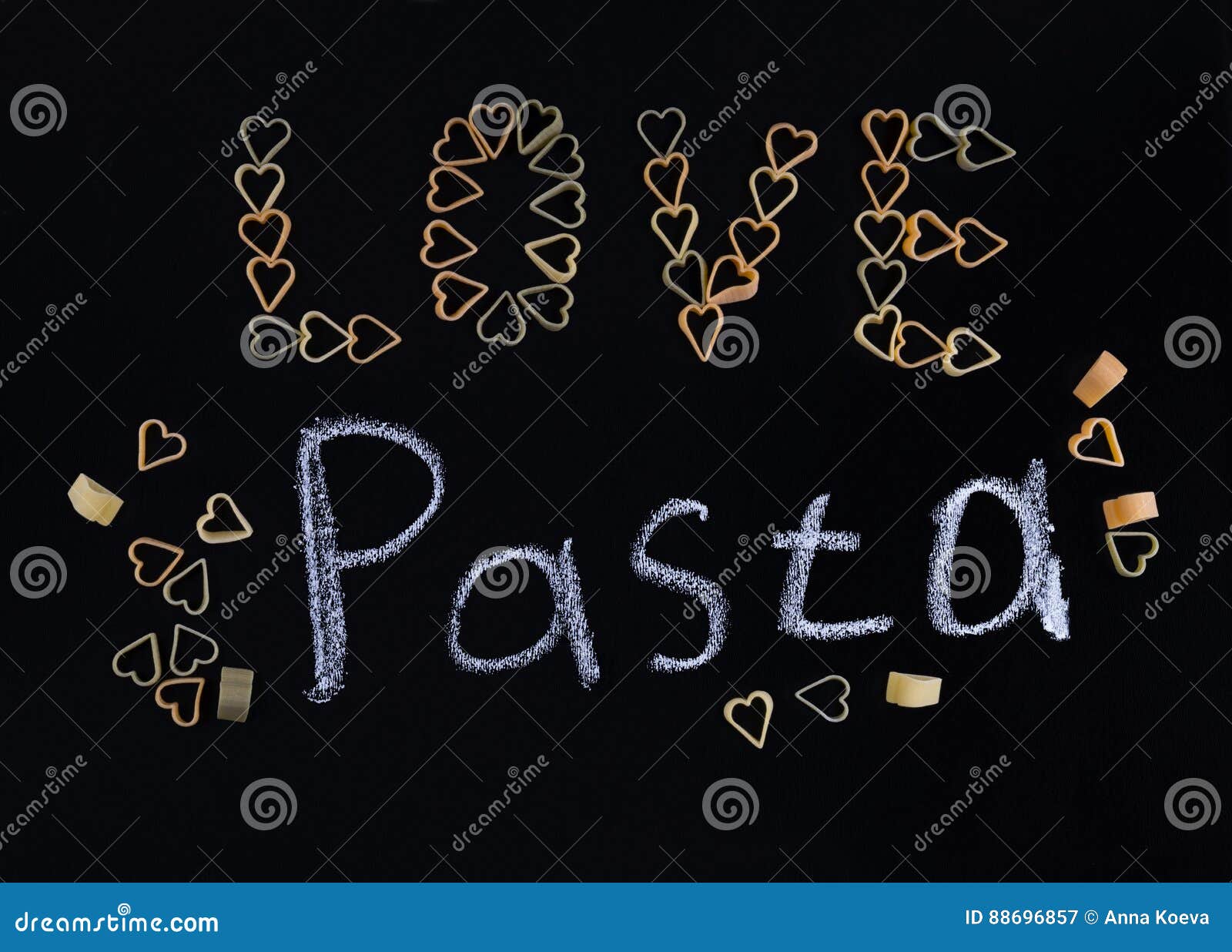 I love pasta sign. stock image. Image of restaurant, table 88696857