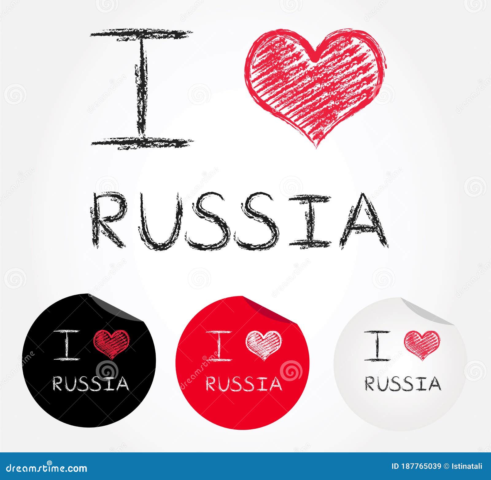 I love russia Royalty Free Vector Image - VectorStock