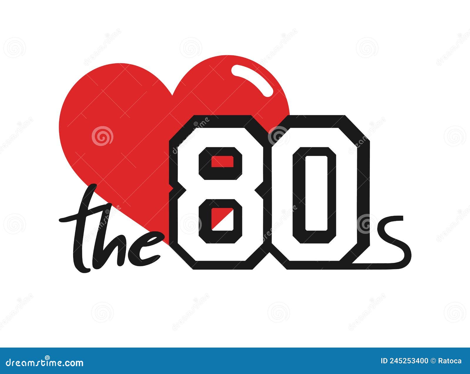 80s Decade Symbol Cartoon Vector 114517959