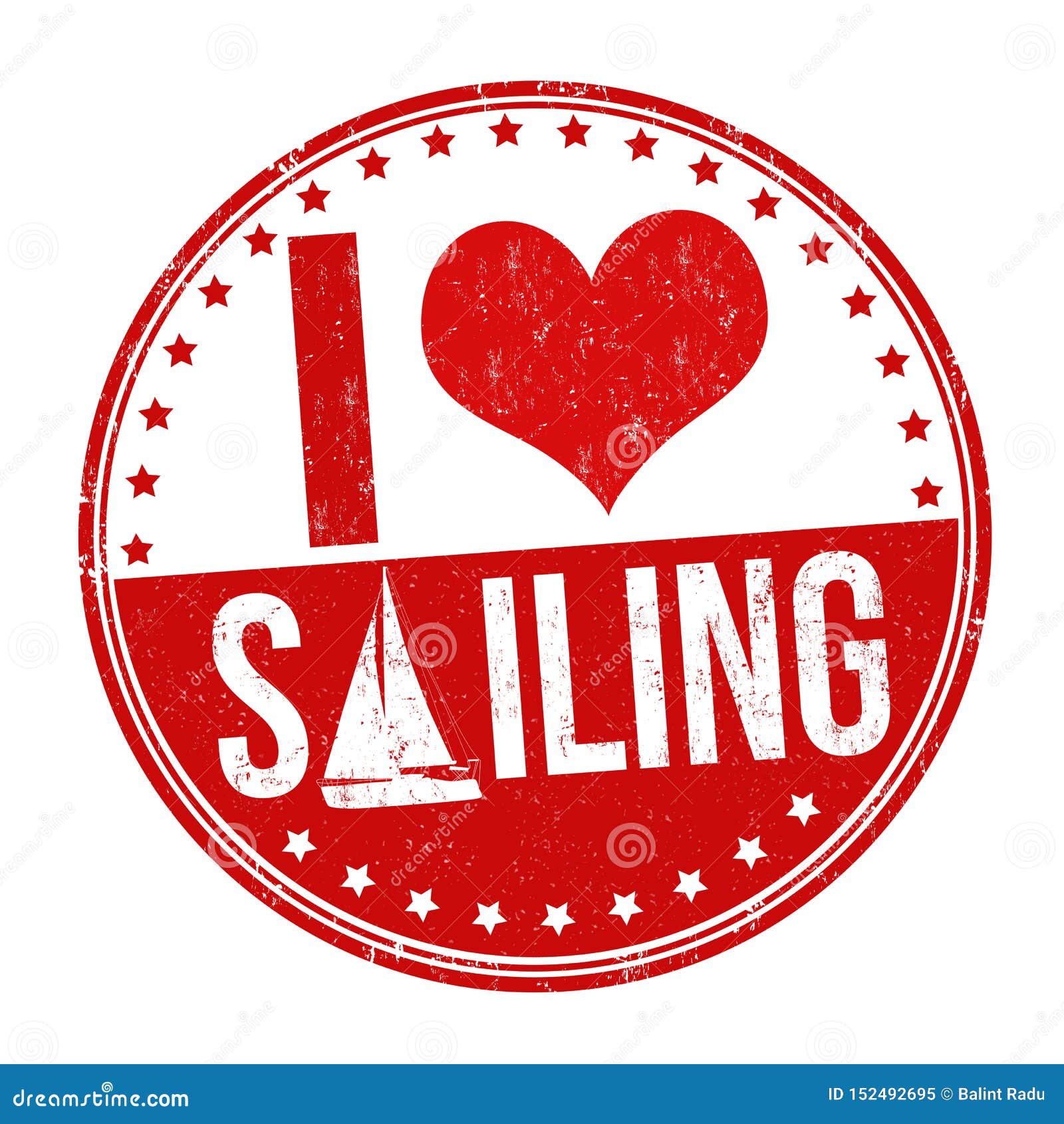 I Love Sailing Sign or Stamp Stock Vector Illustration of hipster