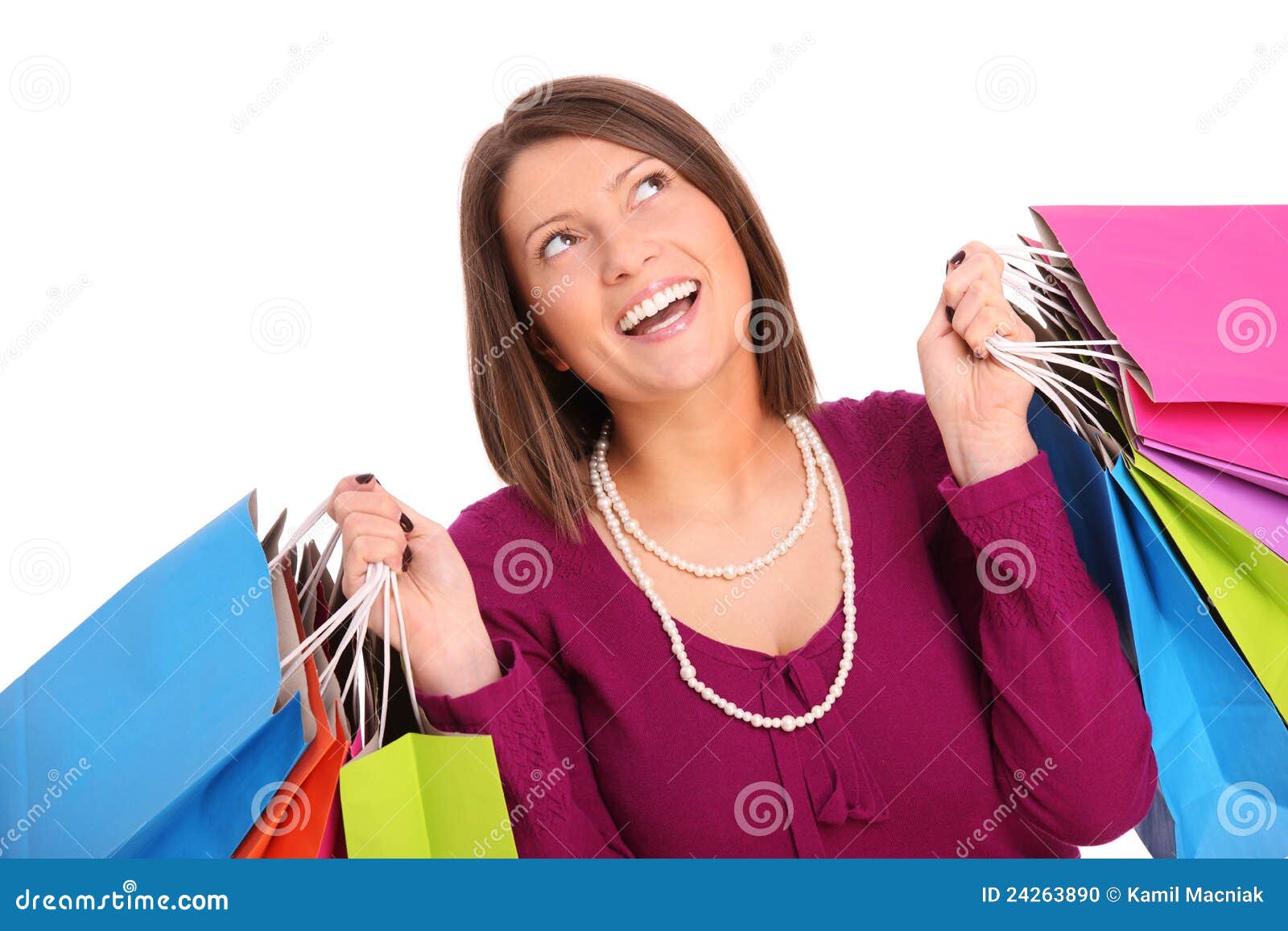 I love shopping stock photo. Image of holding, background 24263890