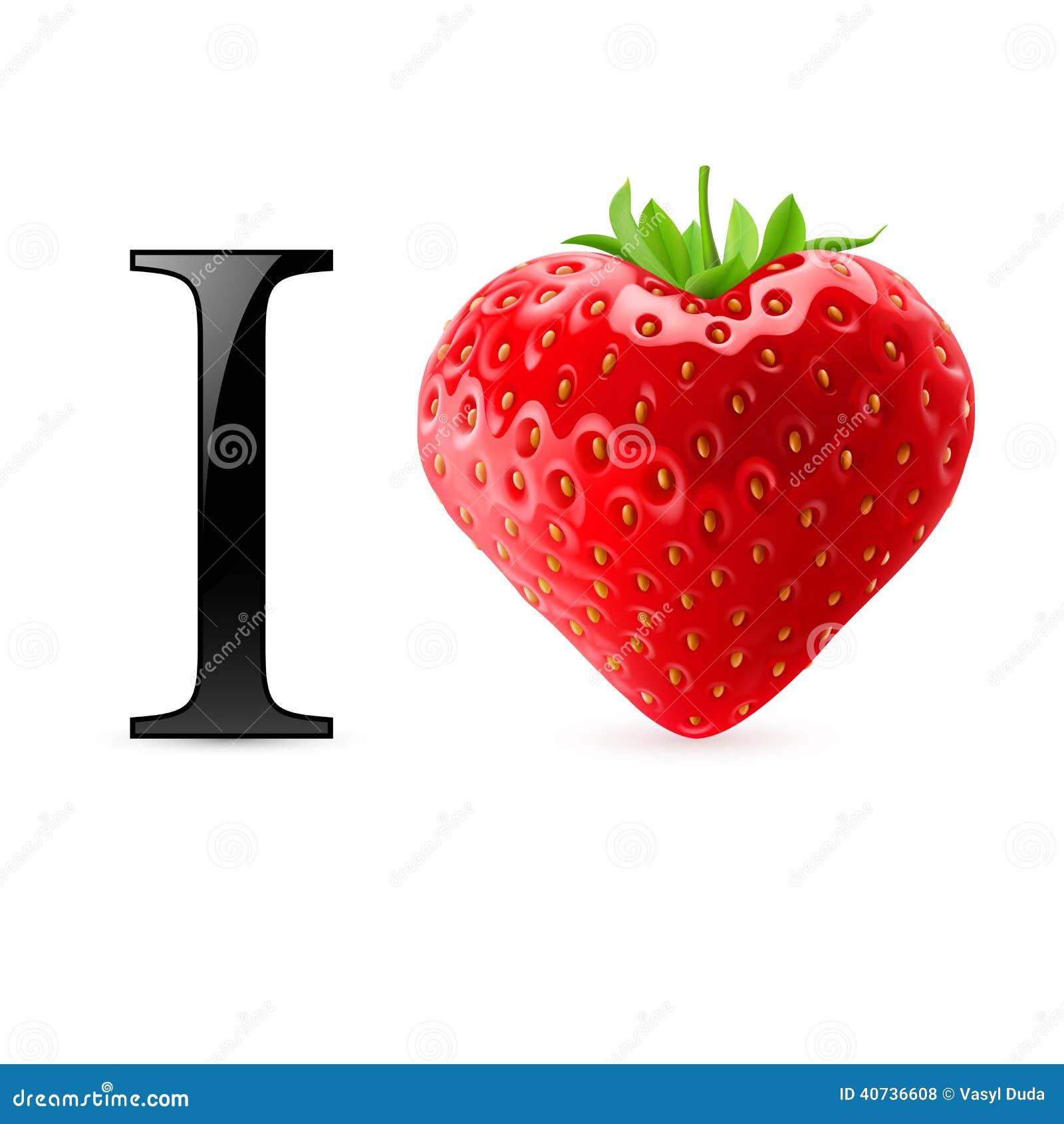I love strawberry stock vector. Illustration of gourmet 40736608
