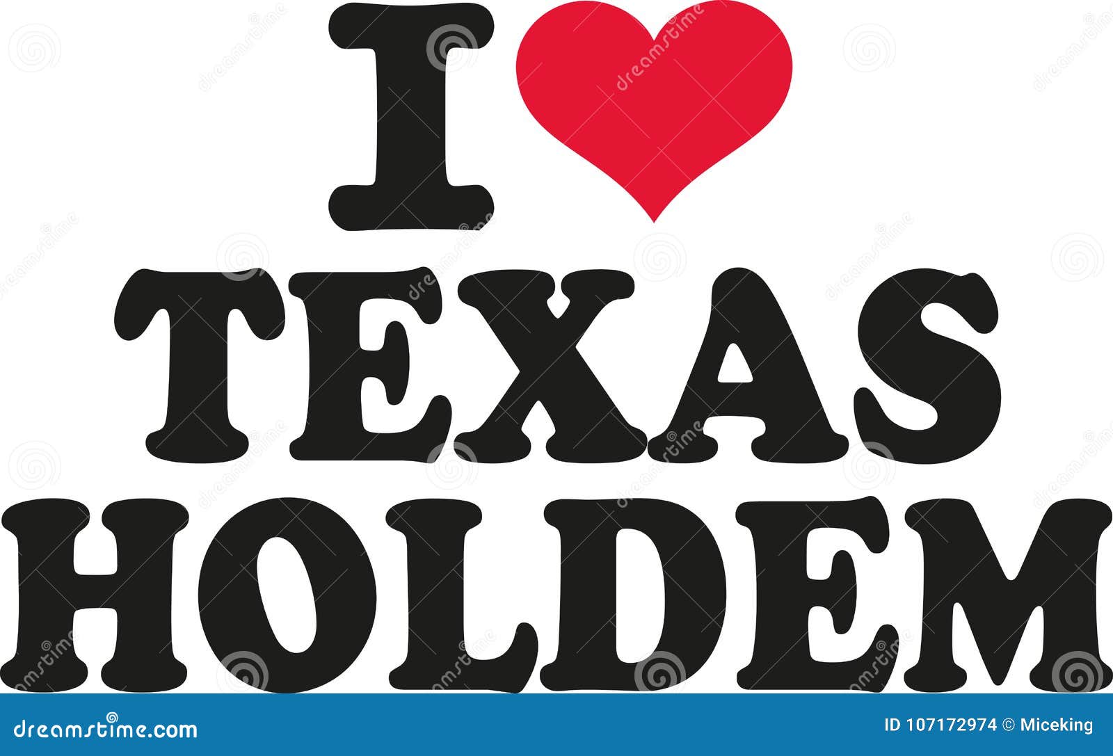 Download I love texas holdem stock vector. Illustration of play ...