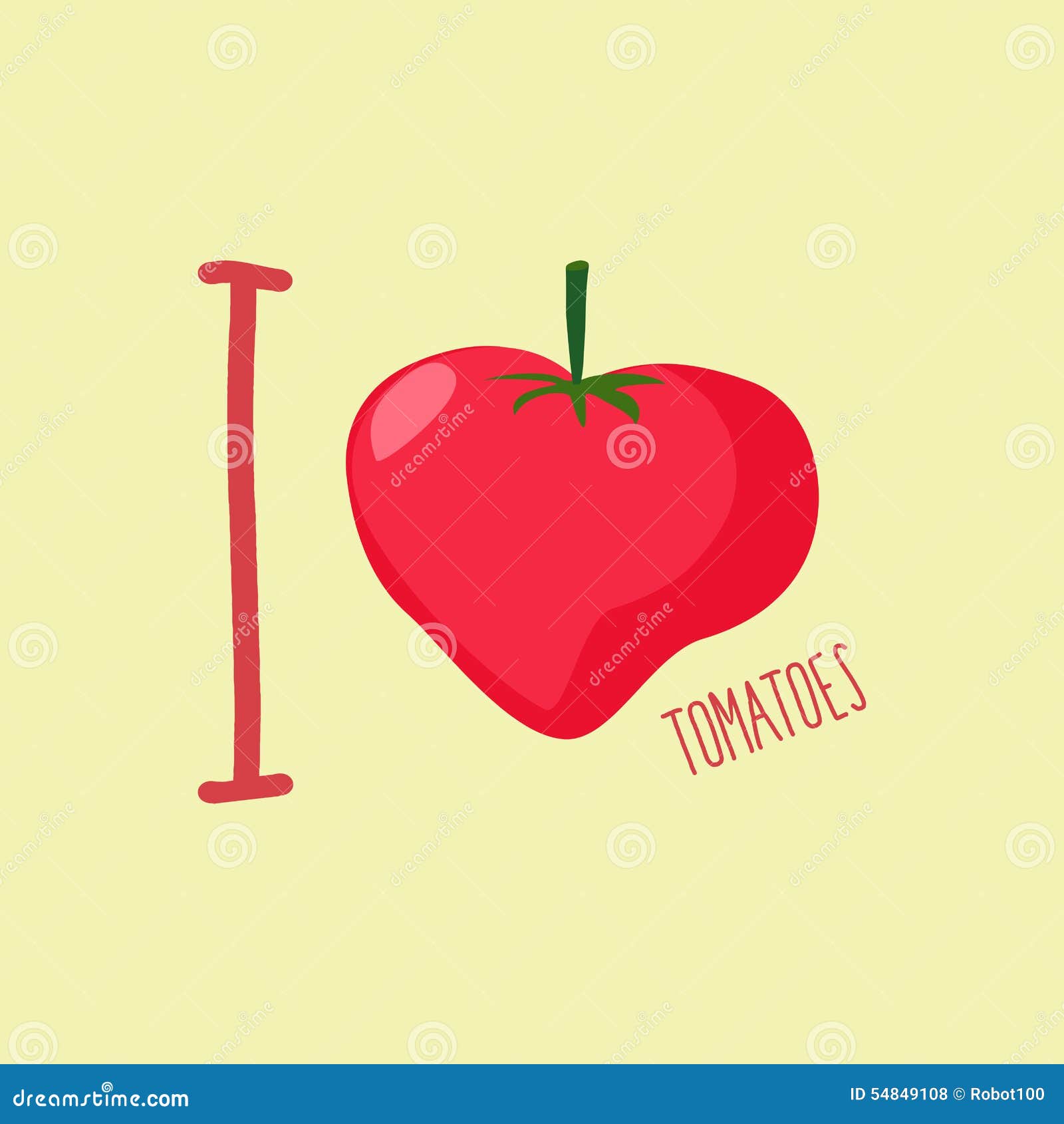 I Love Tomatoes. Heart of Red Tomatoes. Vector Illustration Stock Vector Illustration of