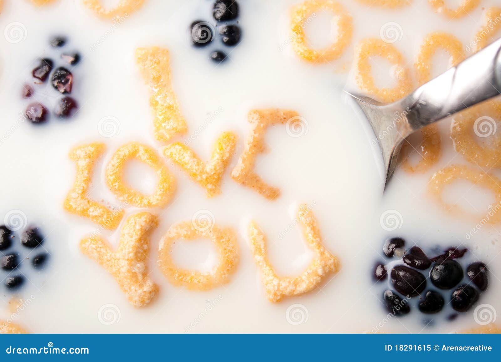 I Love You Breakfast Message Stock Image Image of macro, loving 18291615