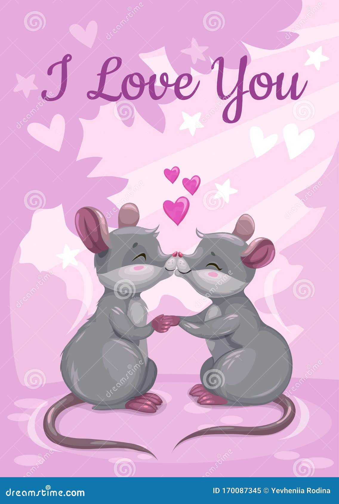 I Love You. Cute Valentines Day Greeting Card with Cartoon Mice Stock Vector - Illustration of adorable, mouse: 170087345 I Love You. Cute Valentines Day Greeting Card with Cartoon Mice Stock Vector - Illustration of adorable, mouse: 170087345