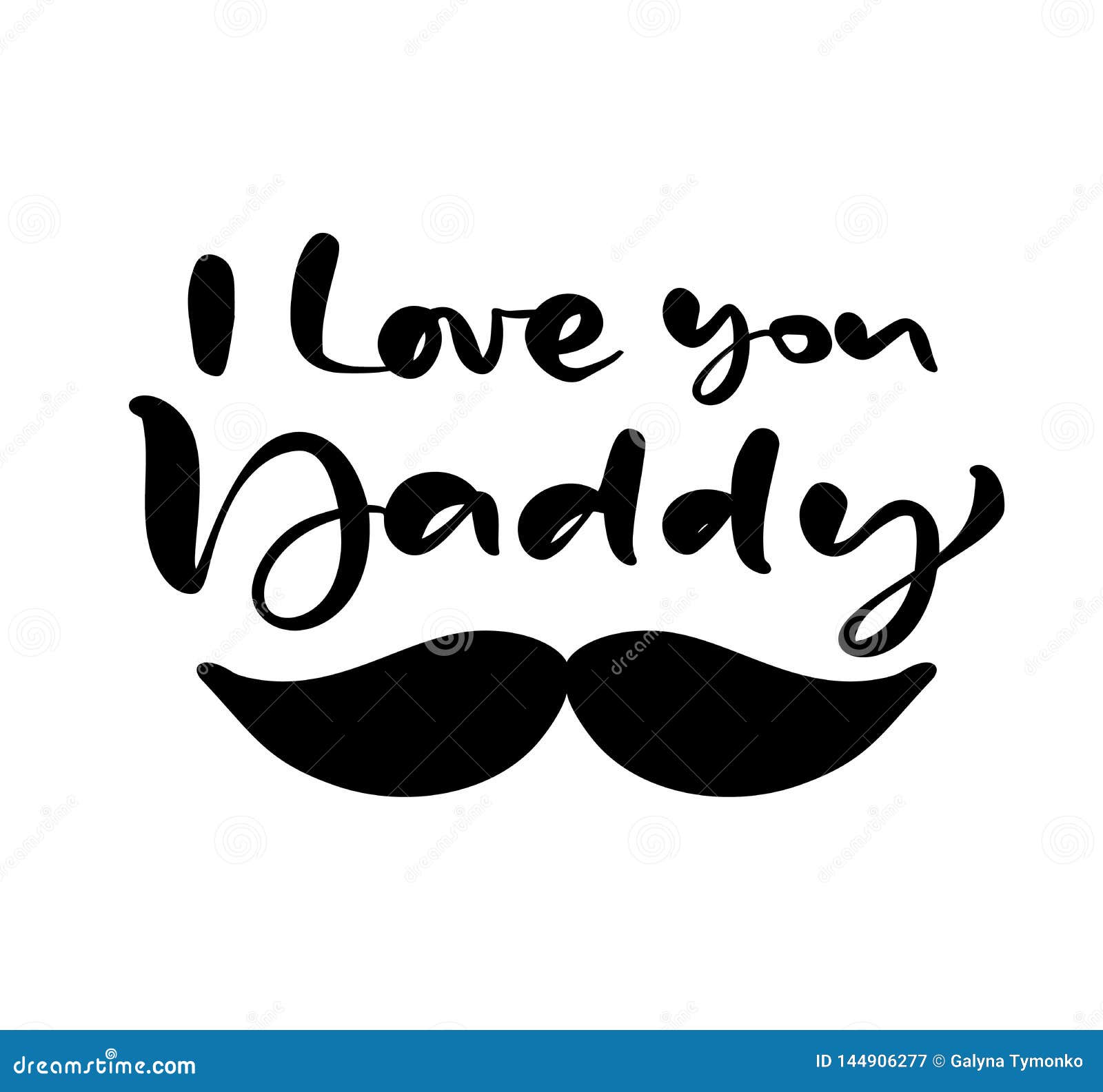 I Love You Daddy Lettering Black Vector Calligraphy Text For Happy Father S Day Modern Vintage Lettering Handwritten Stock Vector Illustration Of Handwritten Greeting