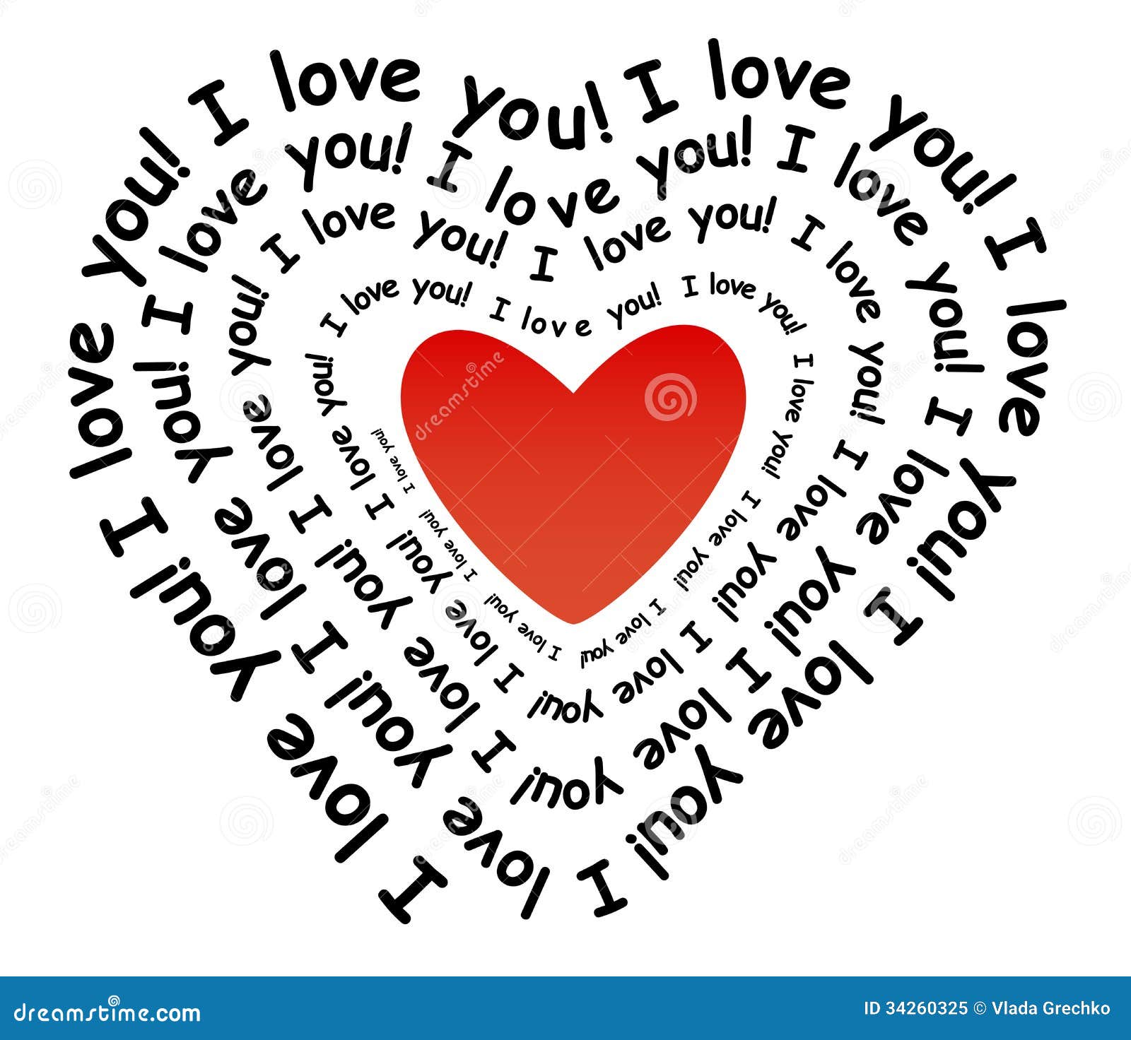 I Love You in the Form of Heart Stock Vector - Illustration of greeting,  bright: 34260325