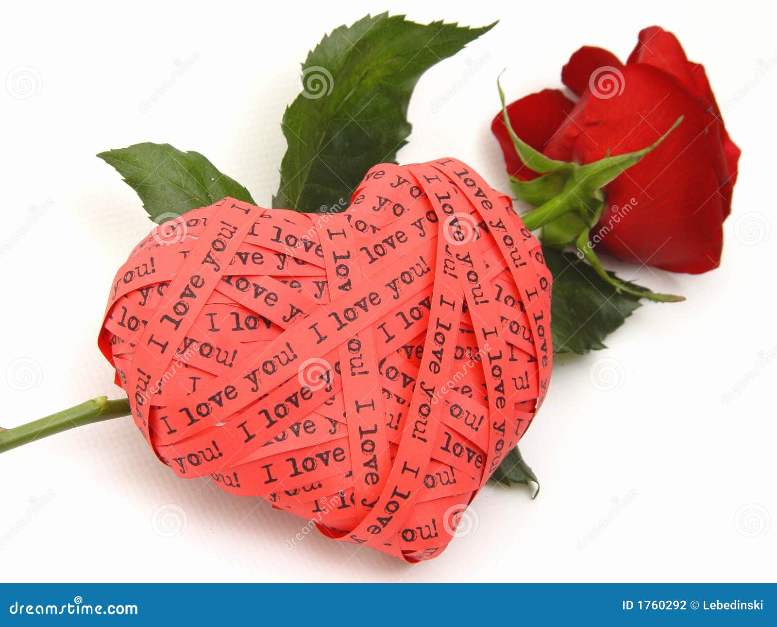 I love you heart and rose stock photo. Image of love, long - 1760292