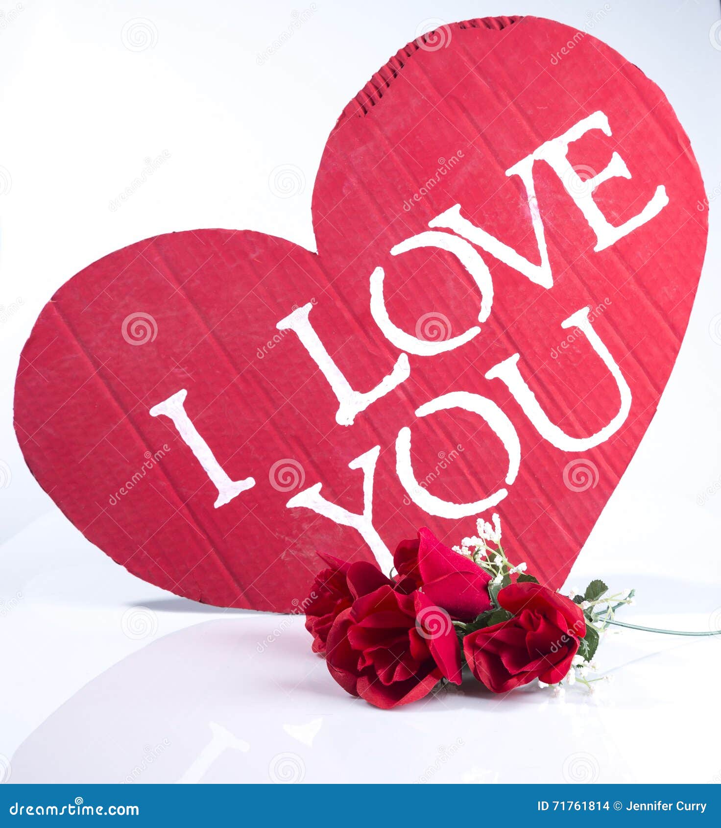 I Love You Heart with Roses Stock Photo - Image of gift, couple ...